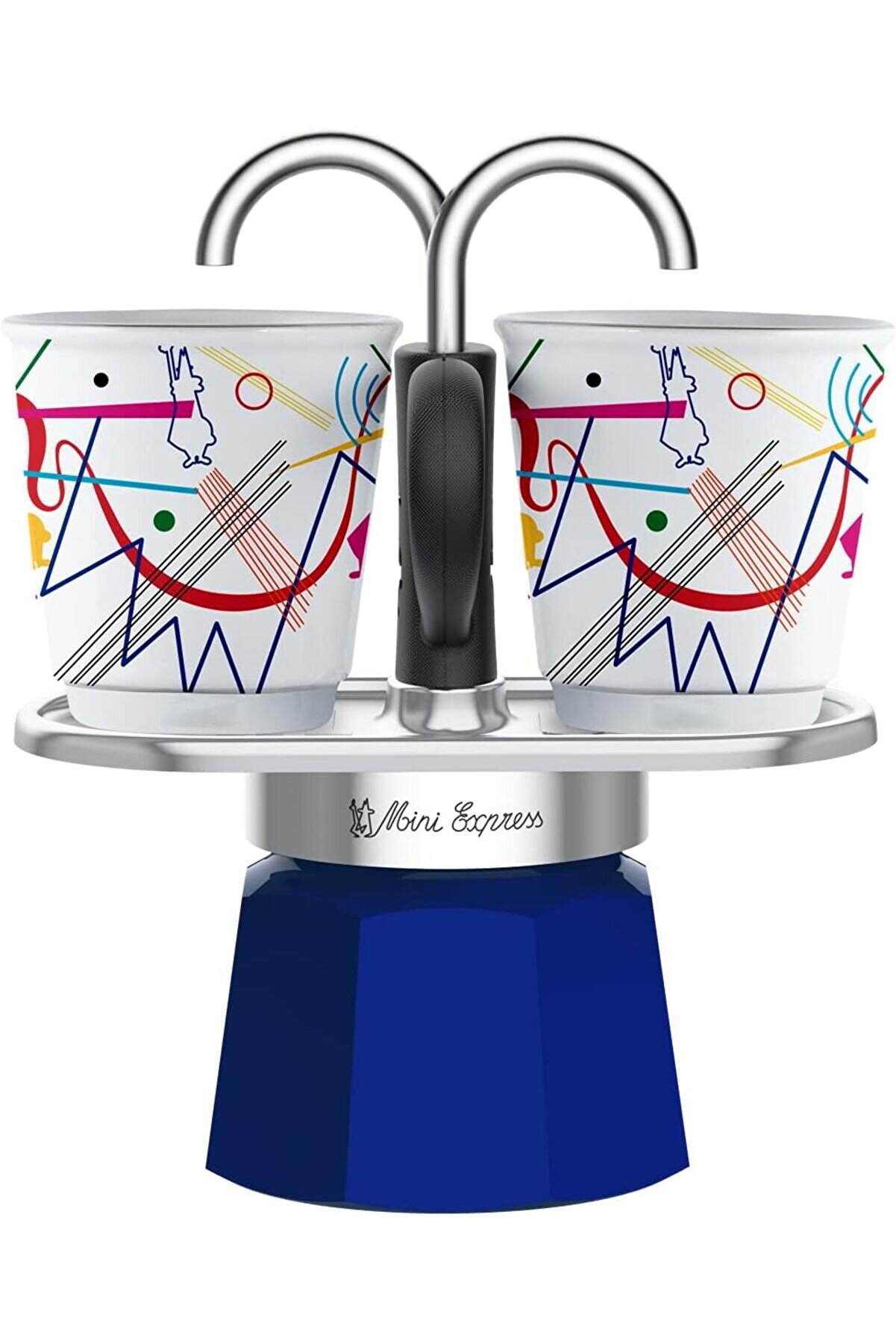 STOREMAX modashine - Set Mini: Ocak Üstü Espresso Pişirici + 2 Cups - Kandinsky Serisi modascope 1014773