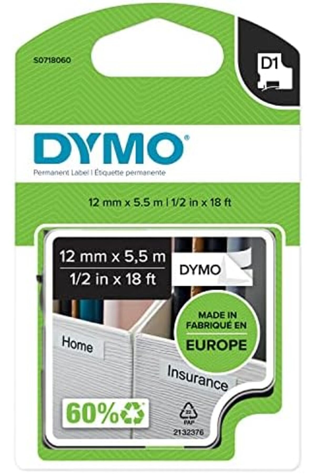 Modashi̇ne S0718060, Yüksek Kalıcı (12 Mm X 5,5 Mt), Si̇yah/Beyaz (16959) Modascope 1014773