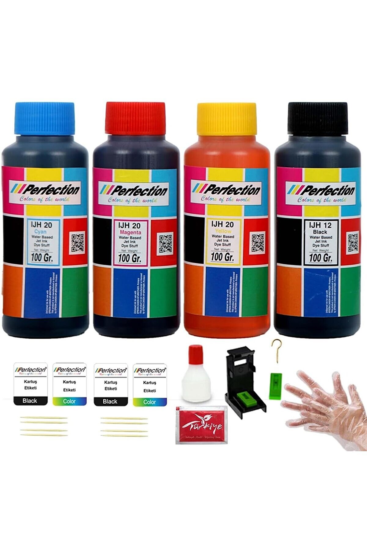 STOREMAX modashine HP Uyumlu İki Kartuşlu Yazıcılar İçin Seti 4x100 gr. Aparatlı+Solüsyonlu modascope 1014773