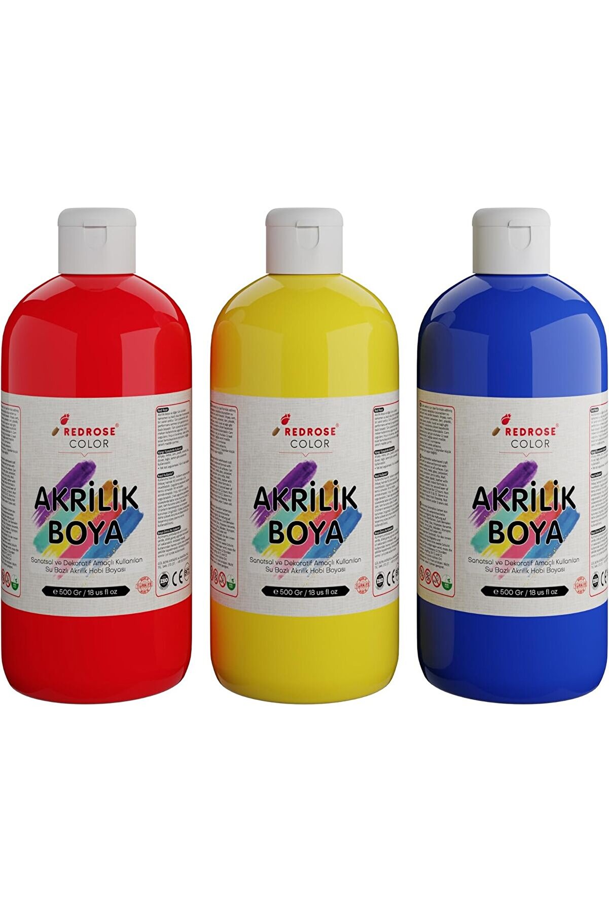STOREMAX modashine Rose Kırmızı, Mavi, Sarı Akrilik 3'lü Set 3x500 gr modascope 1014773