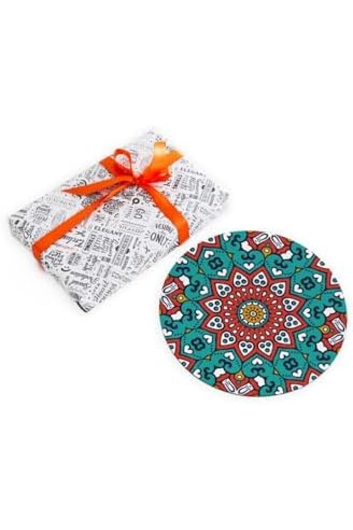 Renkli̇ Mandala Tasarımlı Yuvarlak Mouse Pad - Mousepad - Mouse Pad - Fare Altlığı 1175713