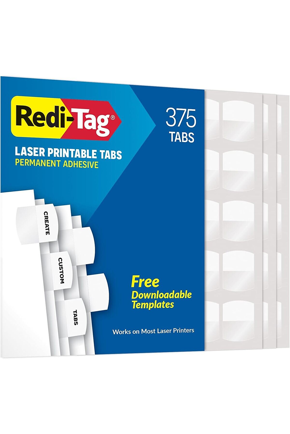 Modashi̇ne Pri̇ntable Di̇zi̇ni̇ Tabletler, 1 1/8 X 1 1/4, Beyaz, 375/Paket Modascope 1014773