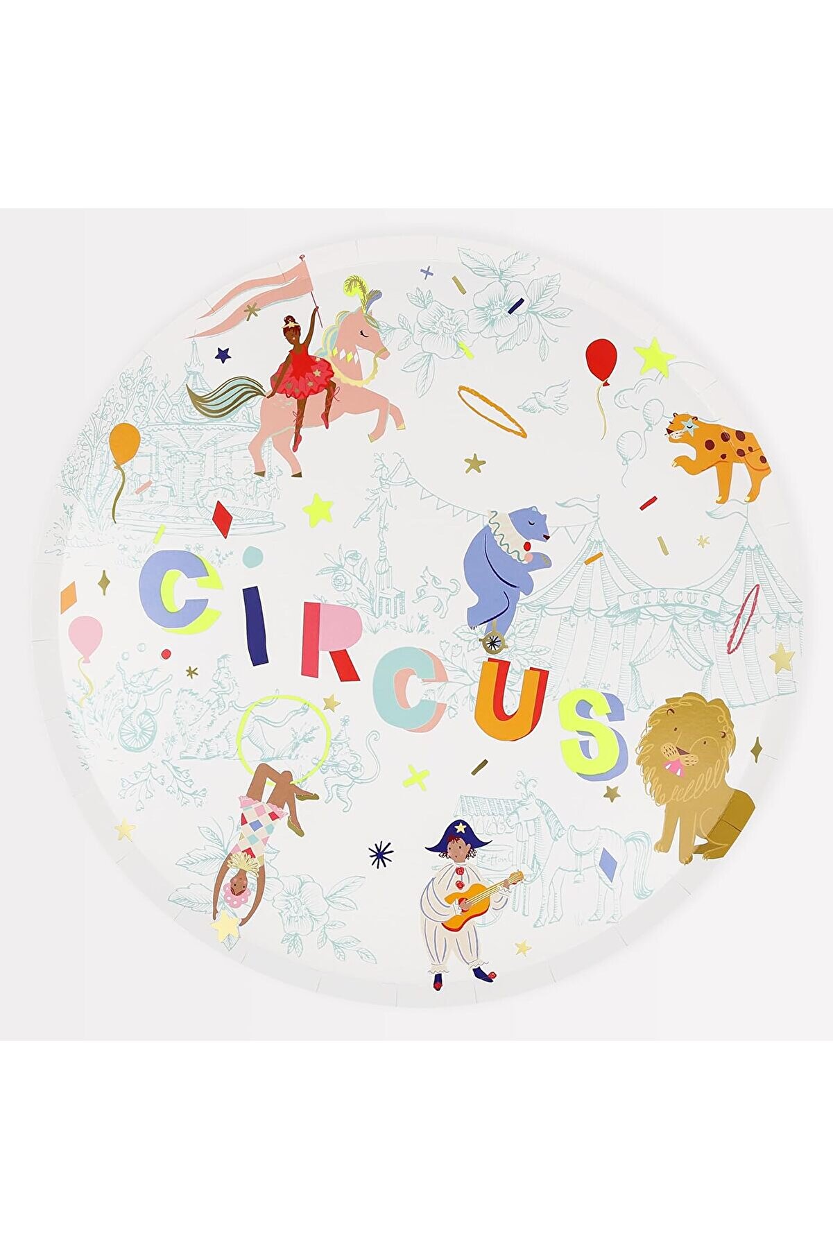 STOREMAX modashine - Circus Dinner Plates - Sirk Tabaklar (L) (x8) modascope 1014773