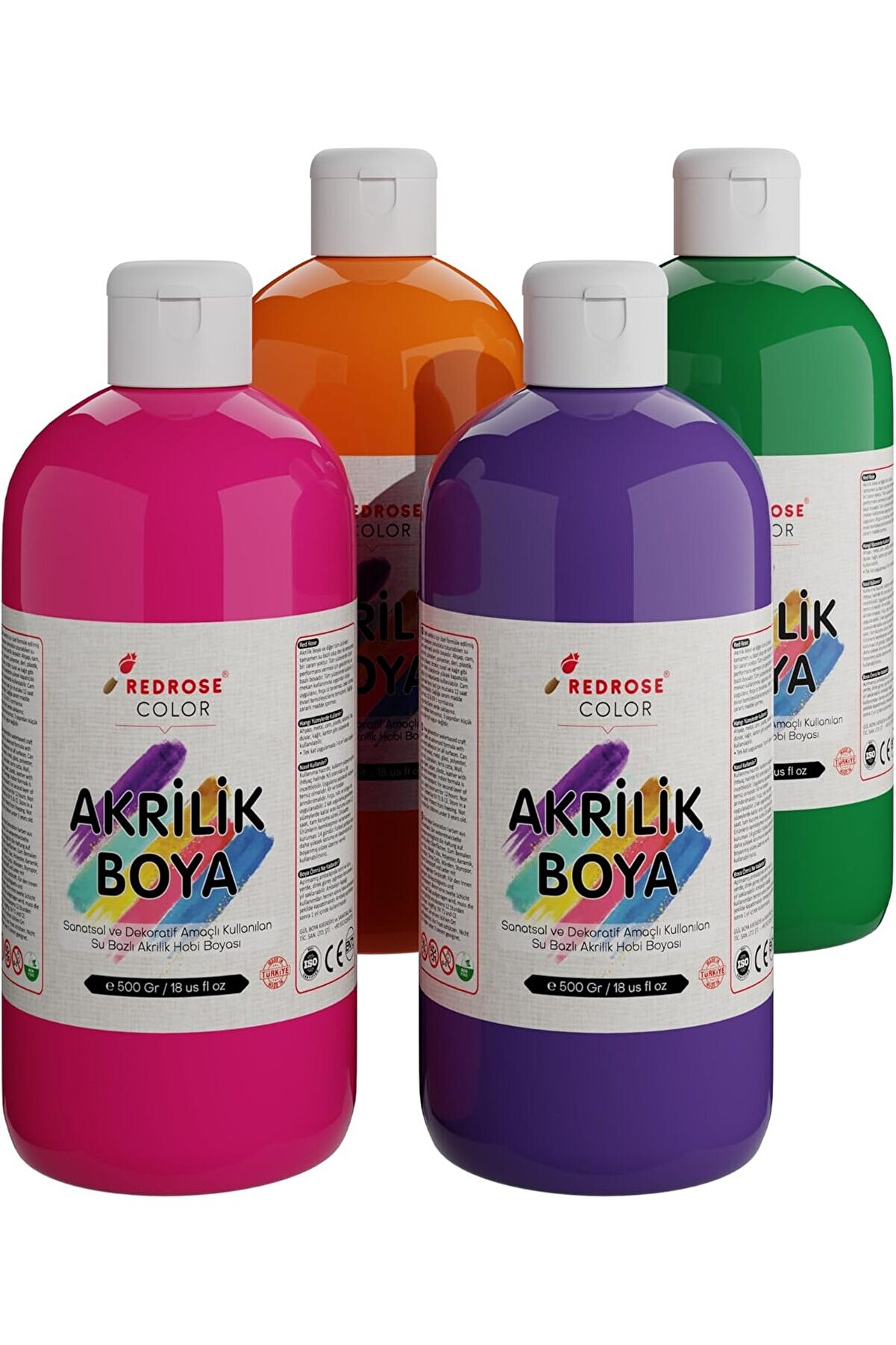 STOREMAX modashine Rose Ara Renkler Akrilik 4'lü Set 4x500 gr modascope 1014773