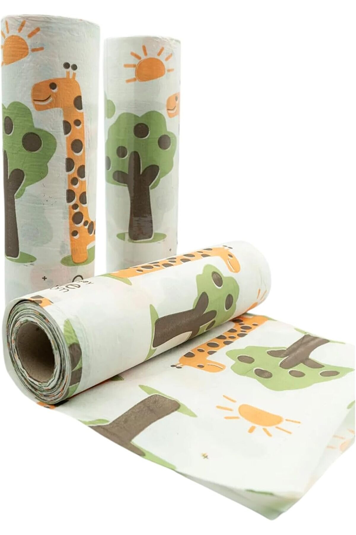 STOREMAX Kullanımlık Pratik Masa Aktivite Kullan At Piknik Kamp Örtüsü 100x120 Zürafa Desen 3'lü Rulo Sı