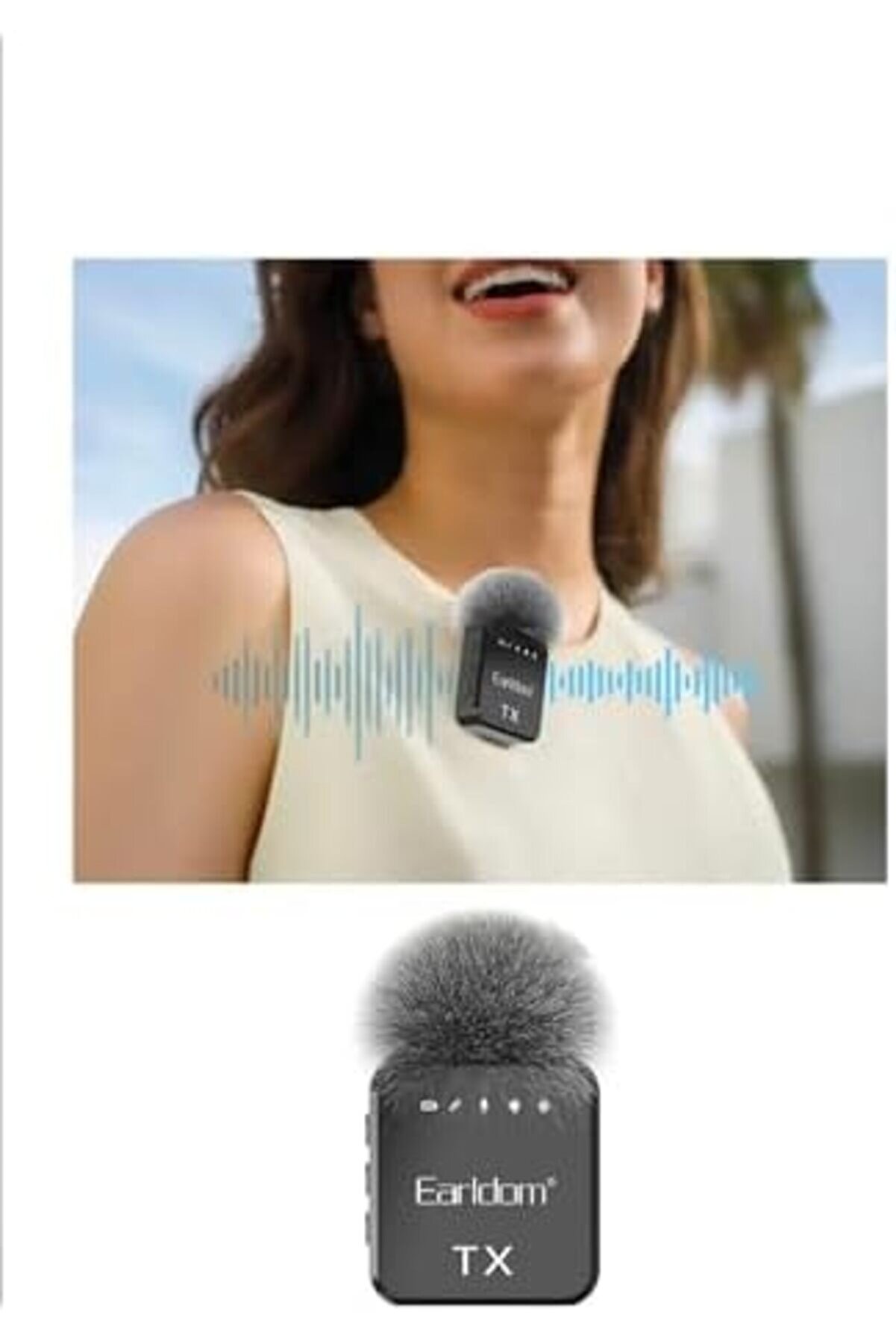 Modashi̇ne Mc12 Tekli̇ Mi̇krofonu, Kablosuz, Tak &Ccedil;alıştır, Profesyonel Ses Kaydı, Si̇yah Modascope 10147