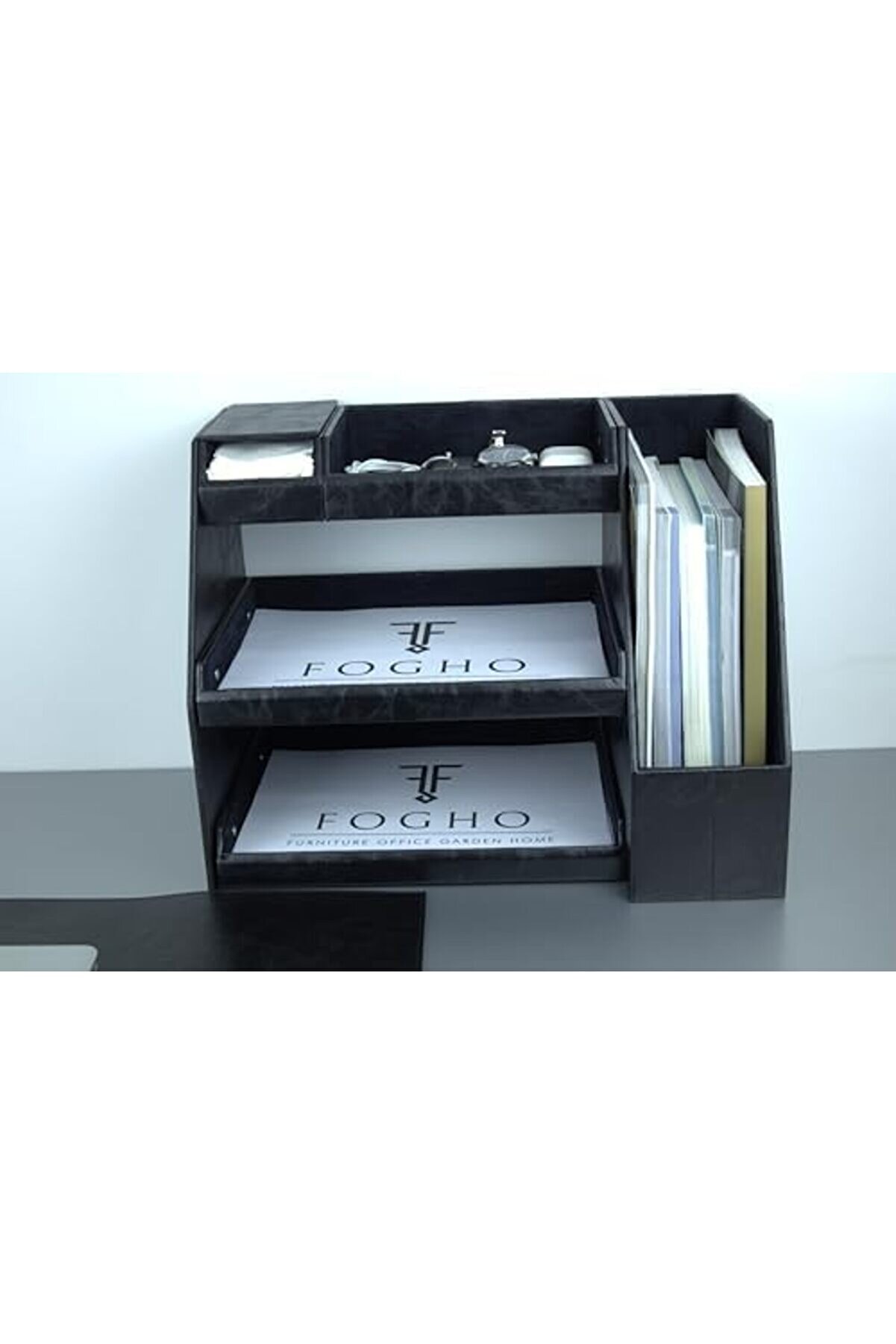 10 Parça Deri̇ Sümen Takımı - Ofi̇s Masaüstü Organi̇zer Set - Ofi̇s Masa Düzenleyi̇ci̇, Magazi̇nli̇k, Evrak