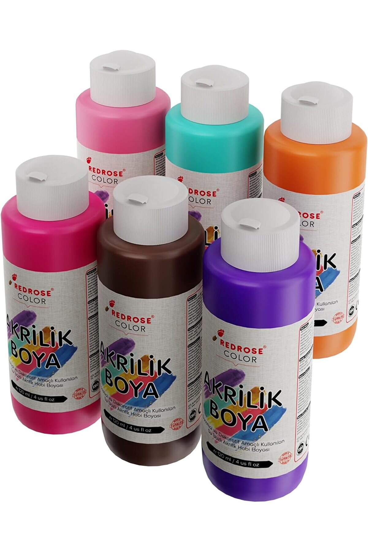 STOREMAX modashine Rose Tamamlayıcı Renkler Akrilik 6'lı Set 6x120 ml modascope 1014773