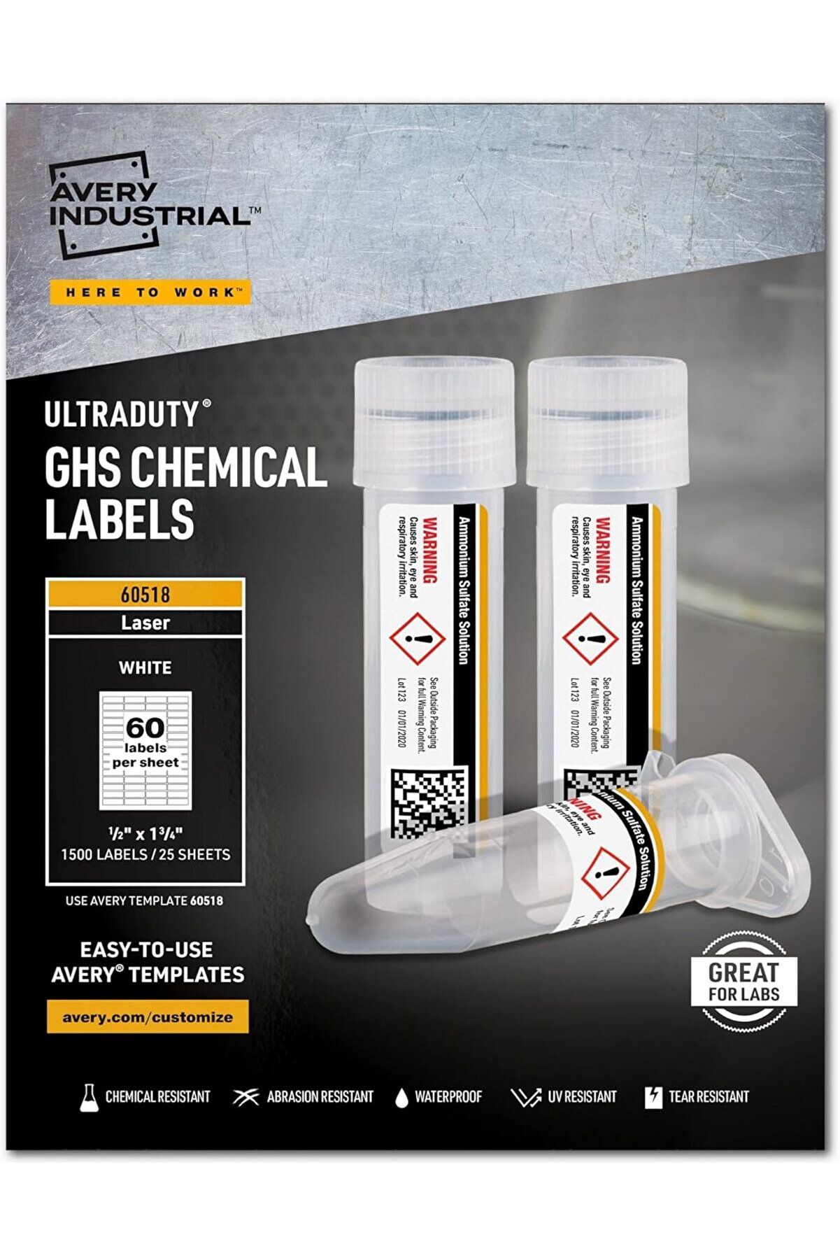 STOREMAX mrtshoppng için ultra zorunlu GHS kimyasal Etiketten /LED yazıcı, su geçirmez, UV-dayanıklı, 600 pak