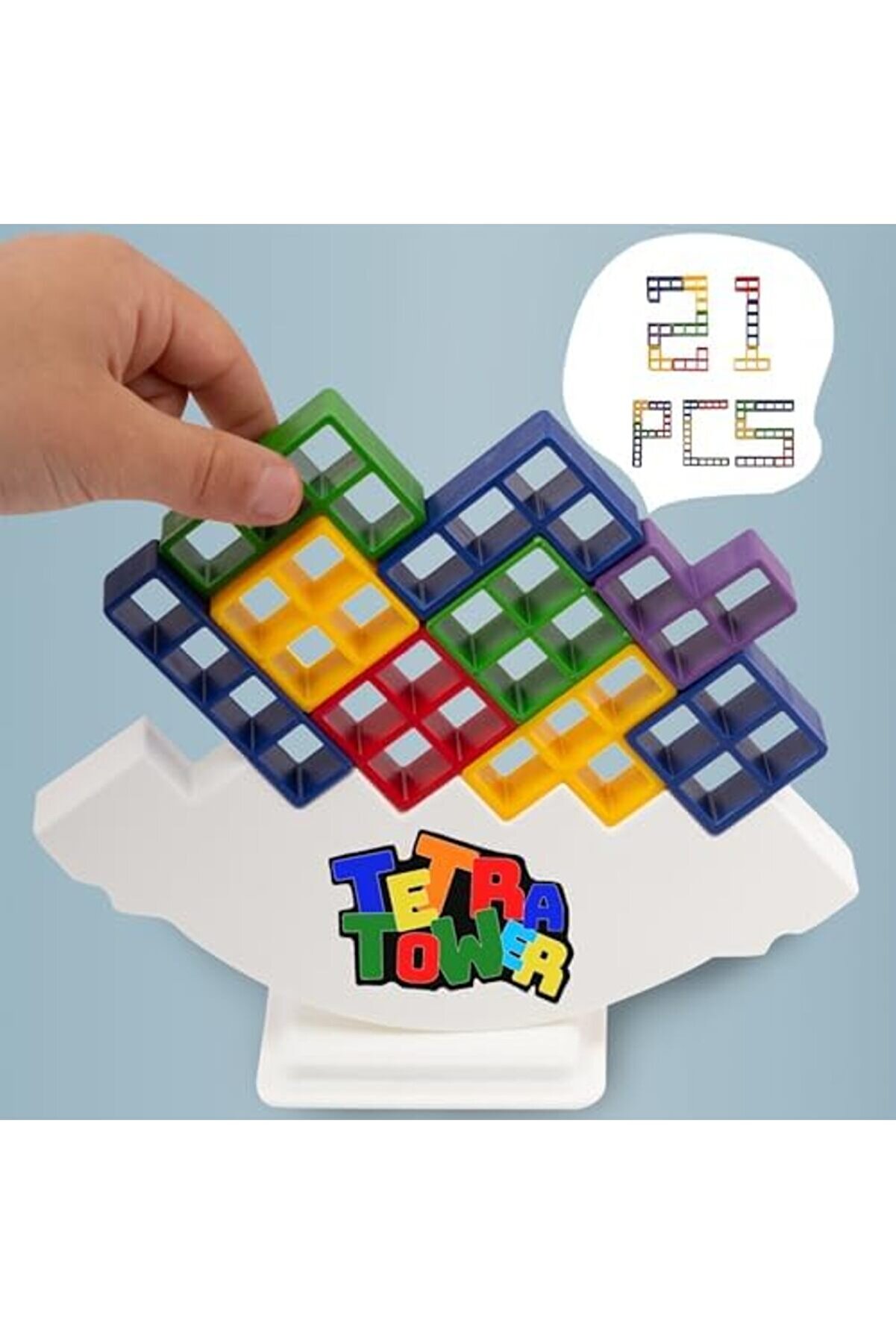 Modashi̇ne Tower Kule Denge Oyunu, 21 Parça Kule Oyun Seti̇, Kule Denge Oyunu Modascope 1014773