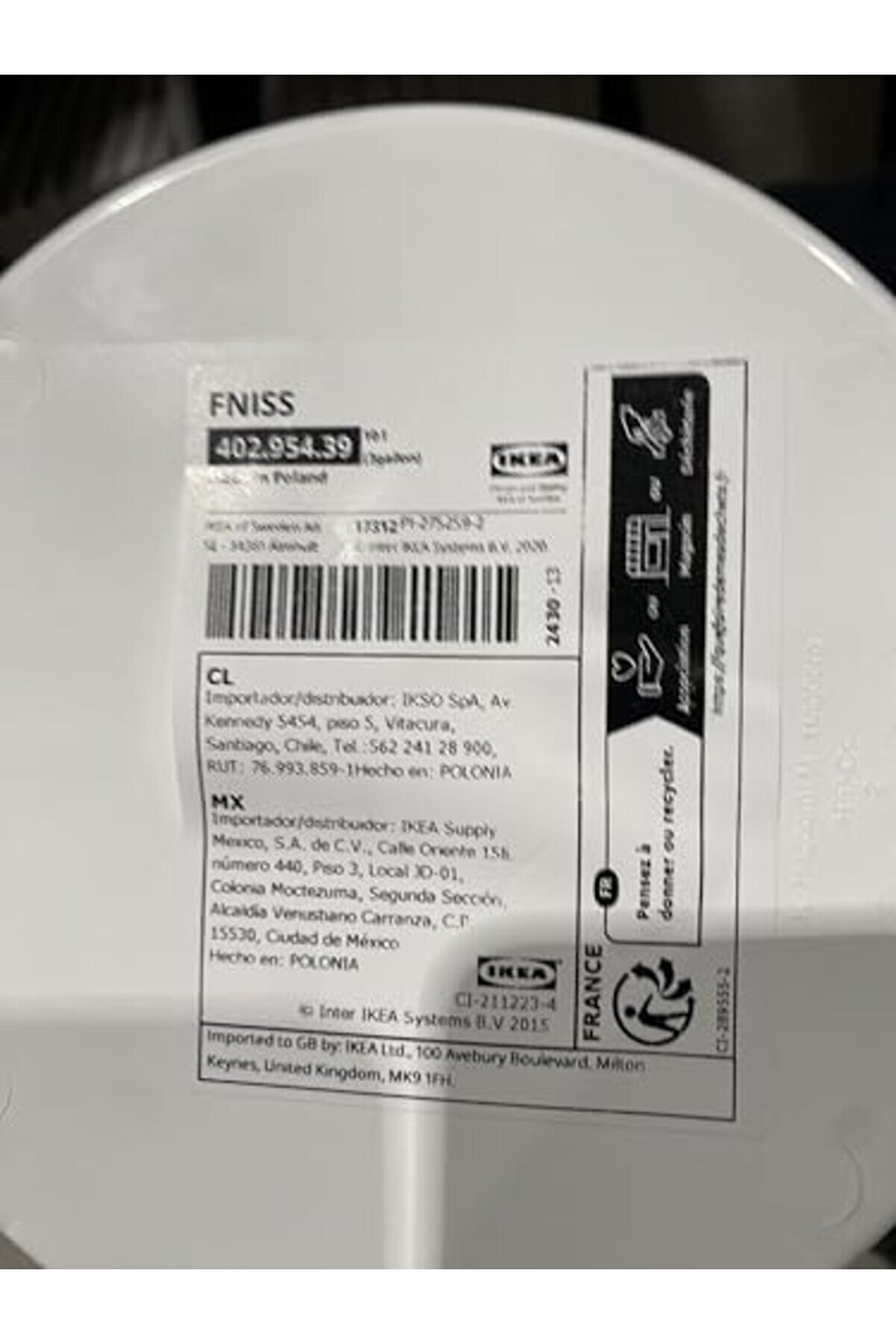 Eli̇zzashop Fni̇ss Çöp Kutusu 10 Li̇tre, Beyaz, Çöp Kovası Eli̇zzashop 1174223