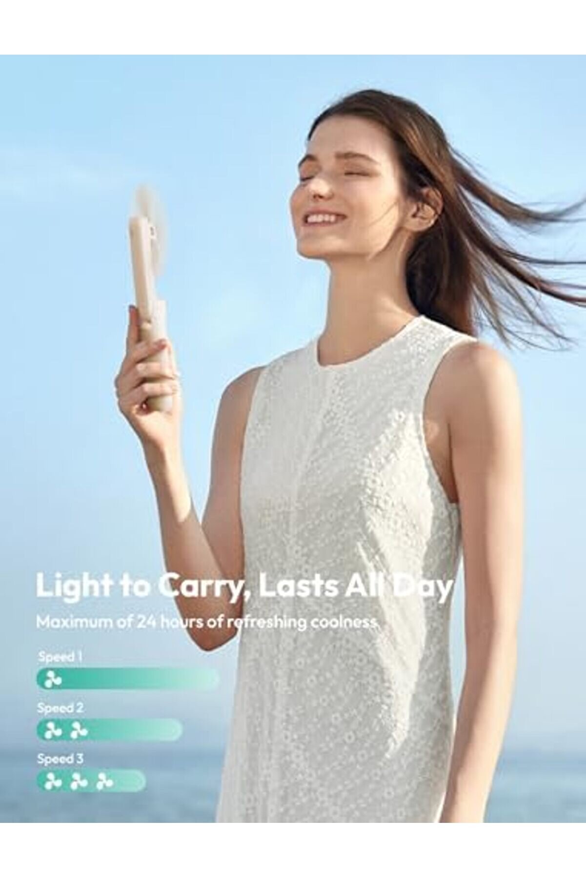 Modashi̇ne Taşınabi̇li̇r Fan, El Fan, Usb Şarj Edi̇lebi̇li̇r Mi̇ni̇ Ki̇şi̇sel [24H Maksi̇mum Soğutma Süresi̇], S