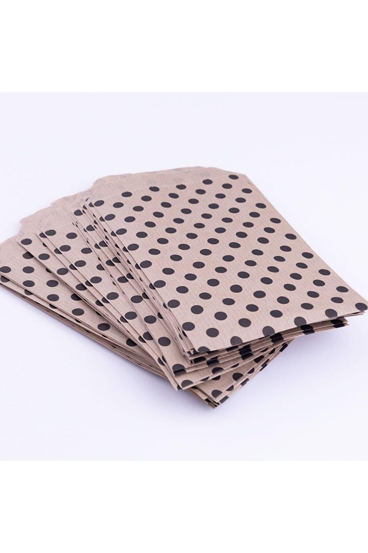 STOREMAX modashine Puantiyeli Kese Kağıdı, Üzeri Siyah 18X30-40 Adet modascope 1014773