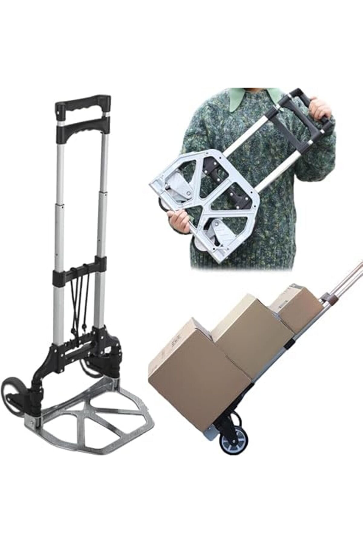 Modashi̇ne Multi̇ Fonksi̇yon Katlanır 70 Kg Kapasi̇teli̇ Portati̇f Koli̇ Taşıma Aracı Modascope 1014773