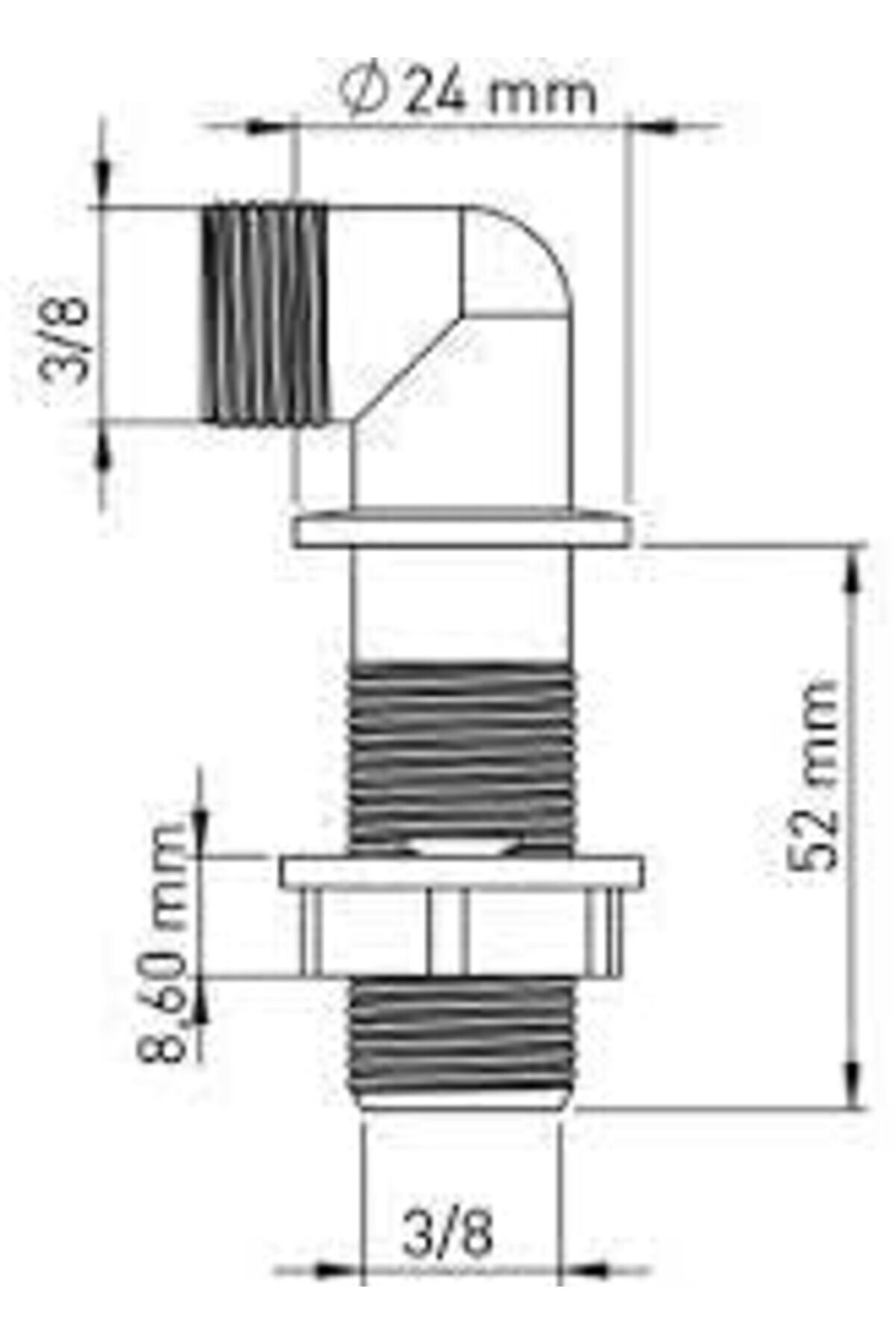 Modashi̇ne Temi̇z Su Hortum Baglantı Ara Parça Di̇rseği̇ Plasti̇k 3/8-2Adet Modascope 1014773