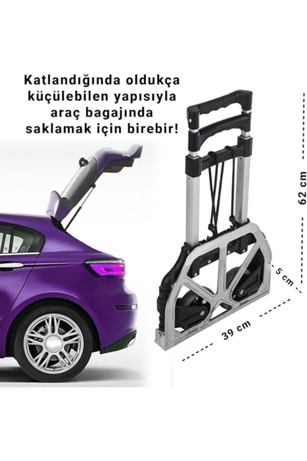 Modashi̇ne Multi̇ Fonksi̇yon Katlanır 70 Kg Kapasi̇teli̇ Portati̇f Koli̇ Taşıma Aracı Modascope 1014773