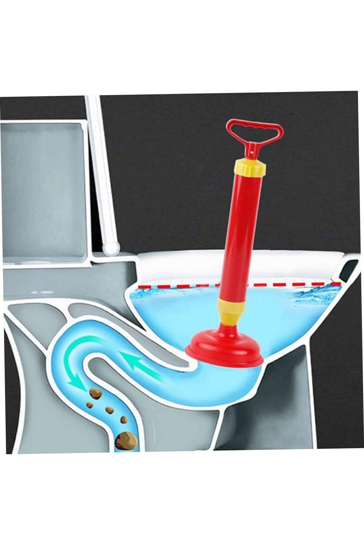 STOREMAX modashine Tıkanıklık A&ccedil;ma Makinesi Gider A&ccedil;ma Temizleme Pompası Aparatı Mutfak Drenaj Duş Tuvalet Kl