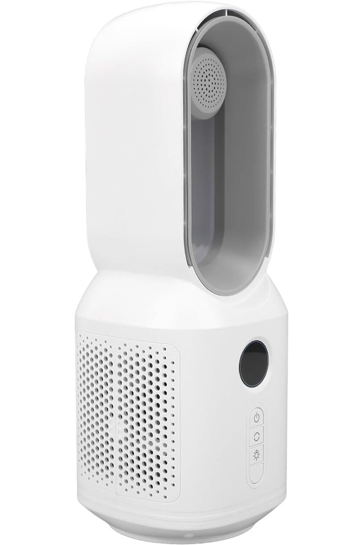 STOREMAX HP-F29 Sessiz Pervanesiz 106 Derece Döner USB Şarjlı Masaüstü Fan – Bluetooth Hoparlör Gece Lambası