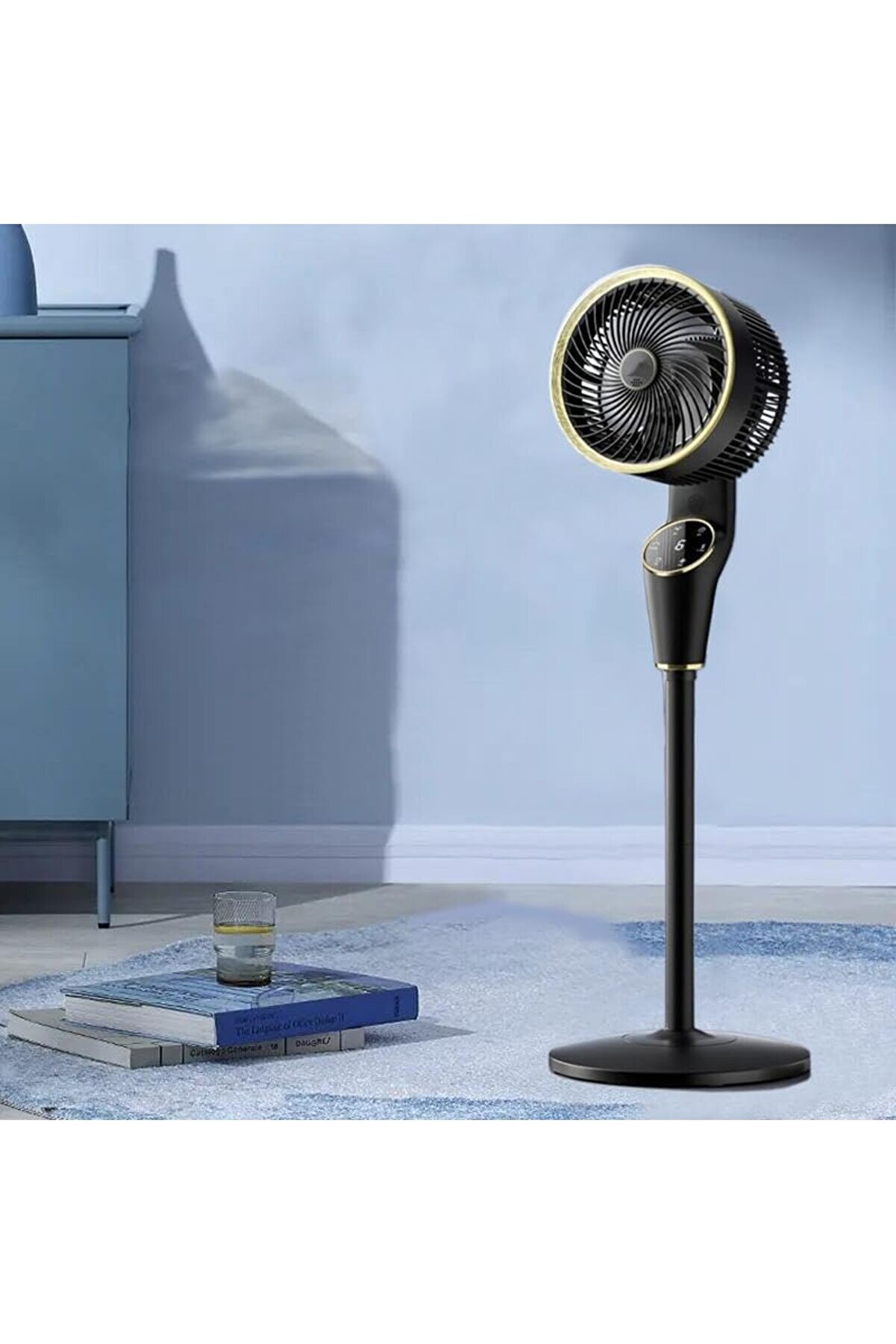 STOREMAX 90cm Ultra Sessiz Ayaklı Vantilatör Uzaktan Kumandalı 360 Denerece Dönüş, Dijital Ekranlı Ayarlanabi