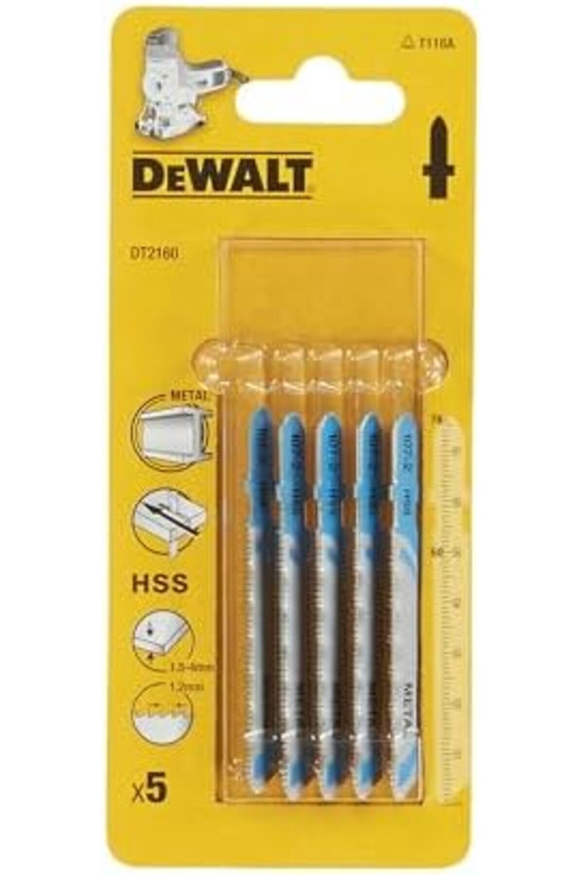 Dt2160-Qz Dekupaj Testere, Metalık, 5 Adet 1014773