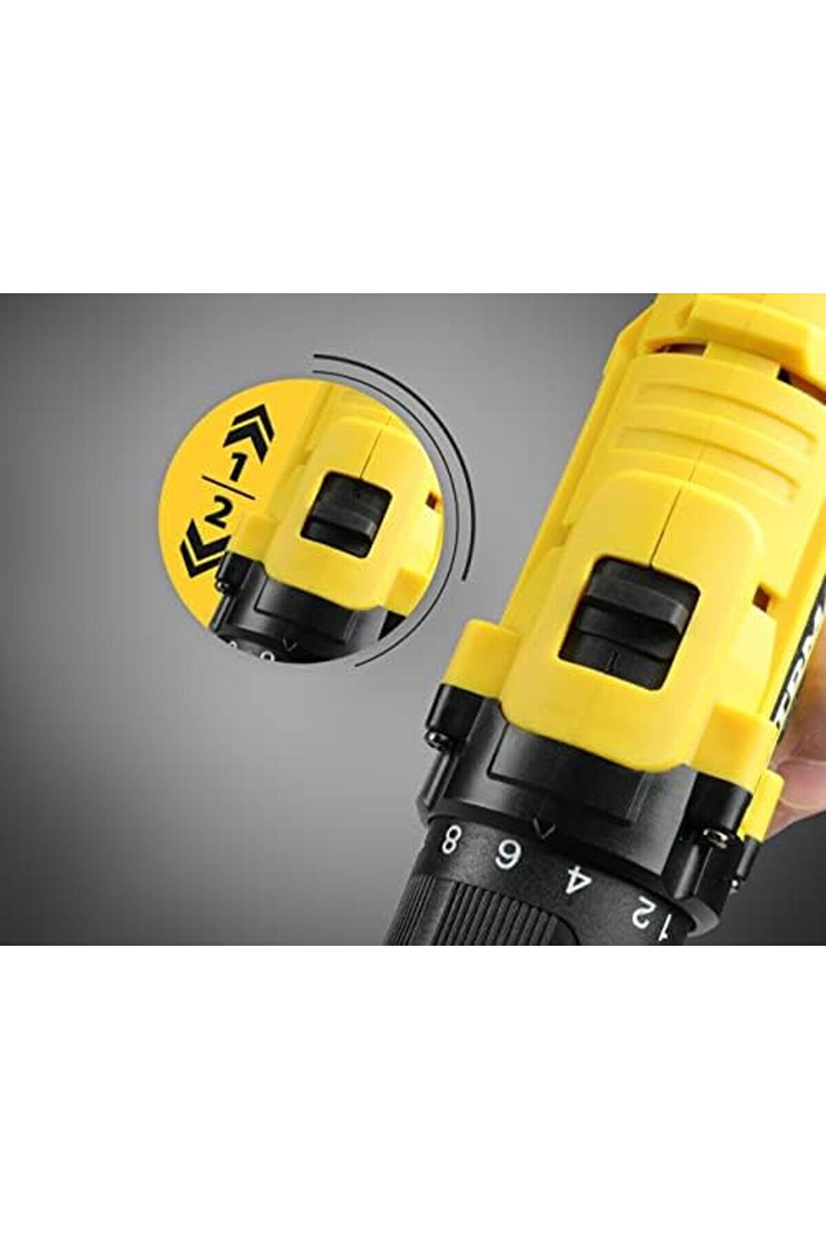 Rtm332 12V 1.3Ah Vi̇tes Ayarlı Li̇-Ion Çi̇ft Akülü Matkap Vi̇dalama, Sarı 1014773