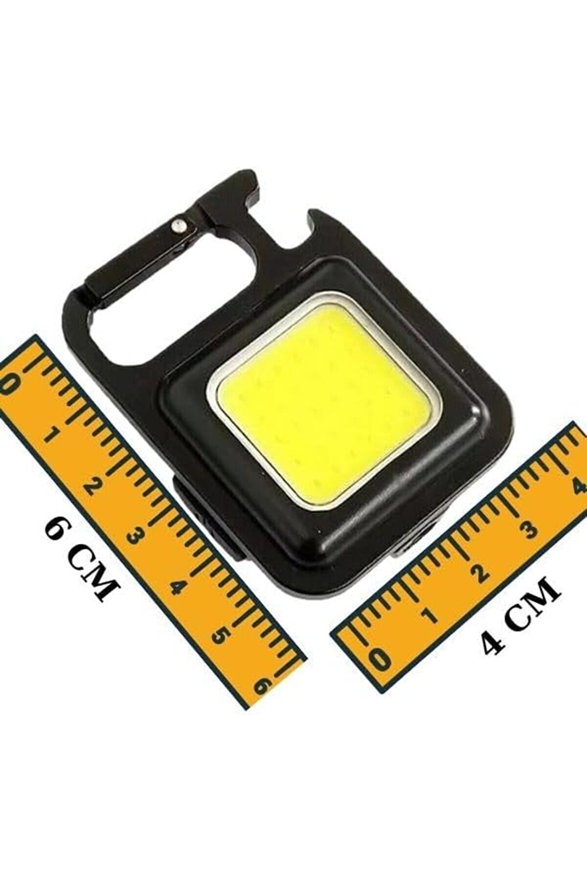 Modashi̇ne 4 Adet Led Anahtarlıklı Metal Kasa El Şi̇şe Açacağı Usb’li̇ Şarj Edi̇lebi̇li̇r Cep Boy Cob 800M