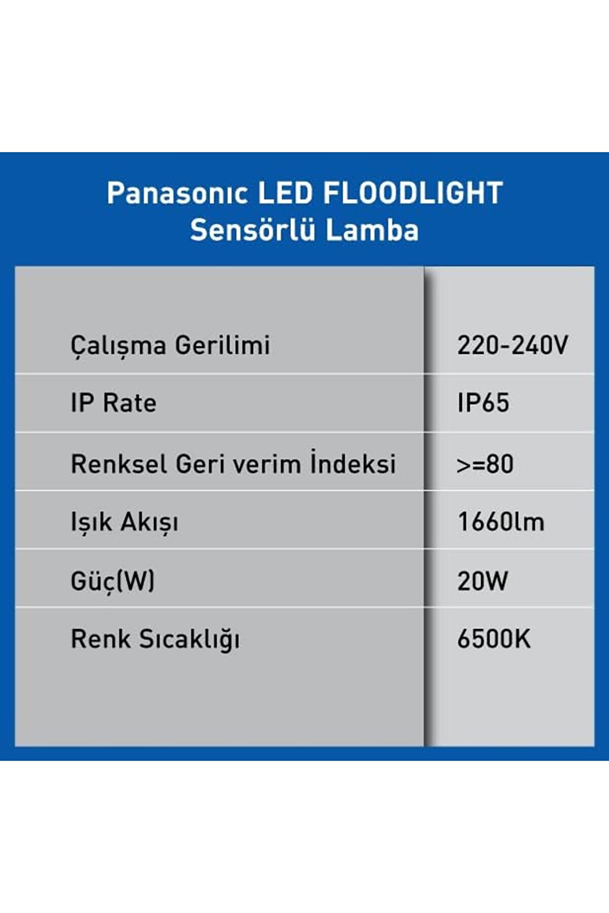 Modashi̇ne Led Projektör Sensorlü, Beyaz Işık 20W 1660Lm 6500K Modascope 1014773