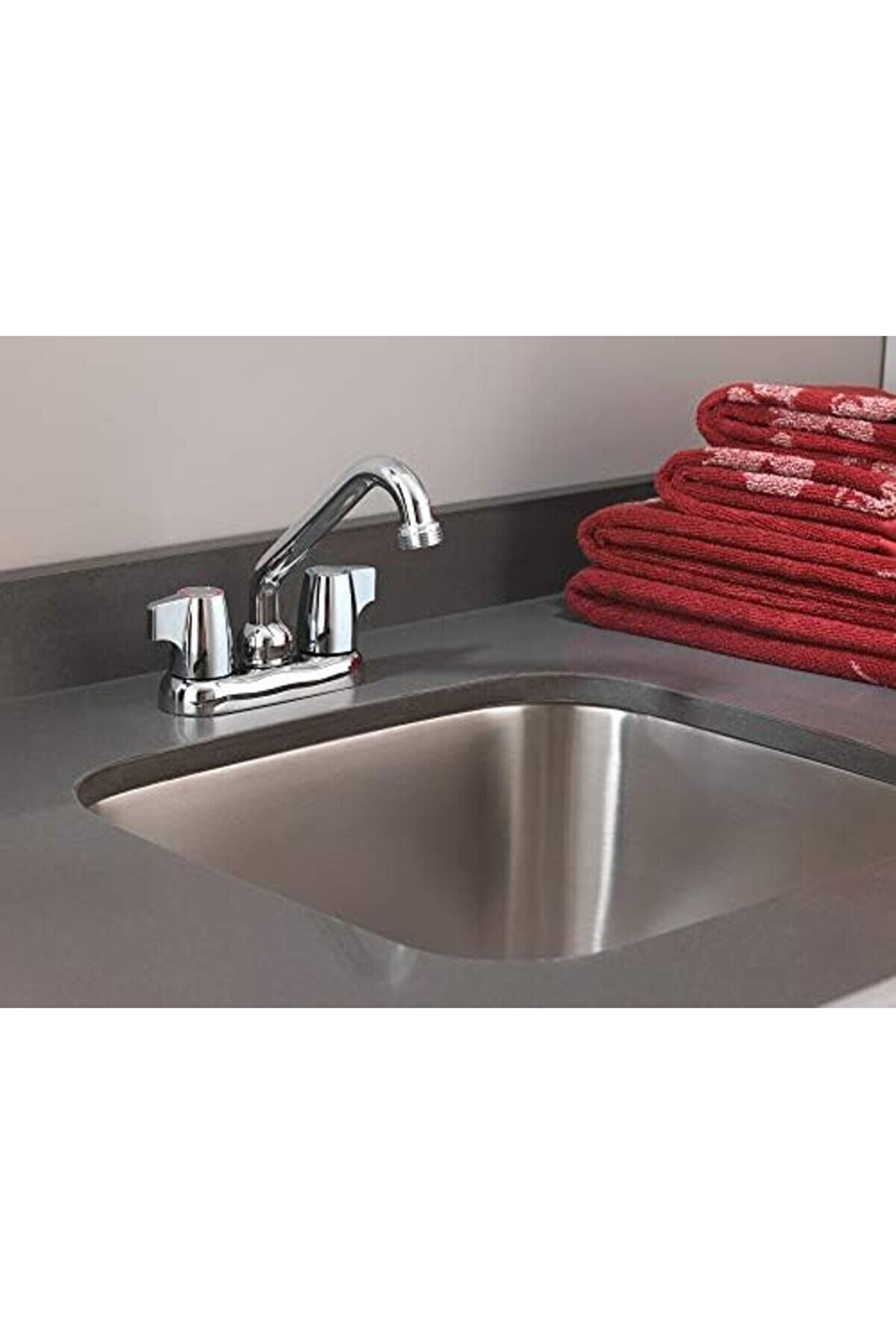 74998 Chateau İki̇ Saplı 4 İnç Yardımcı Programı Veya Çamaşır Lavabo Bataryası, Krom 978262