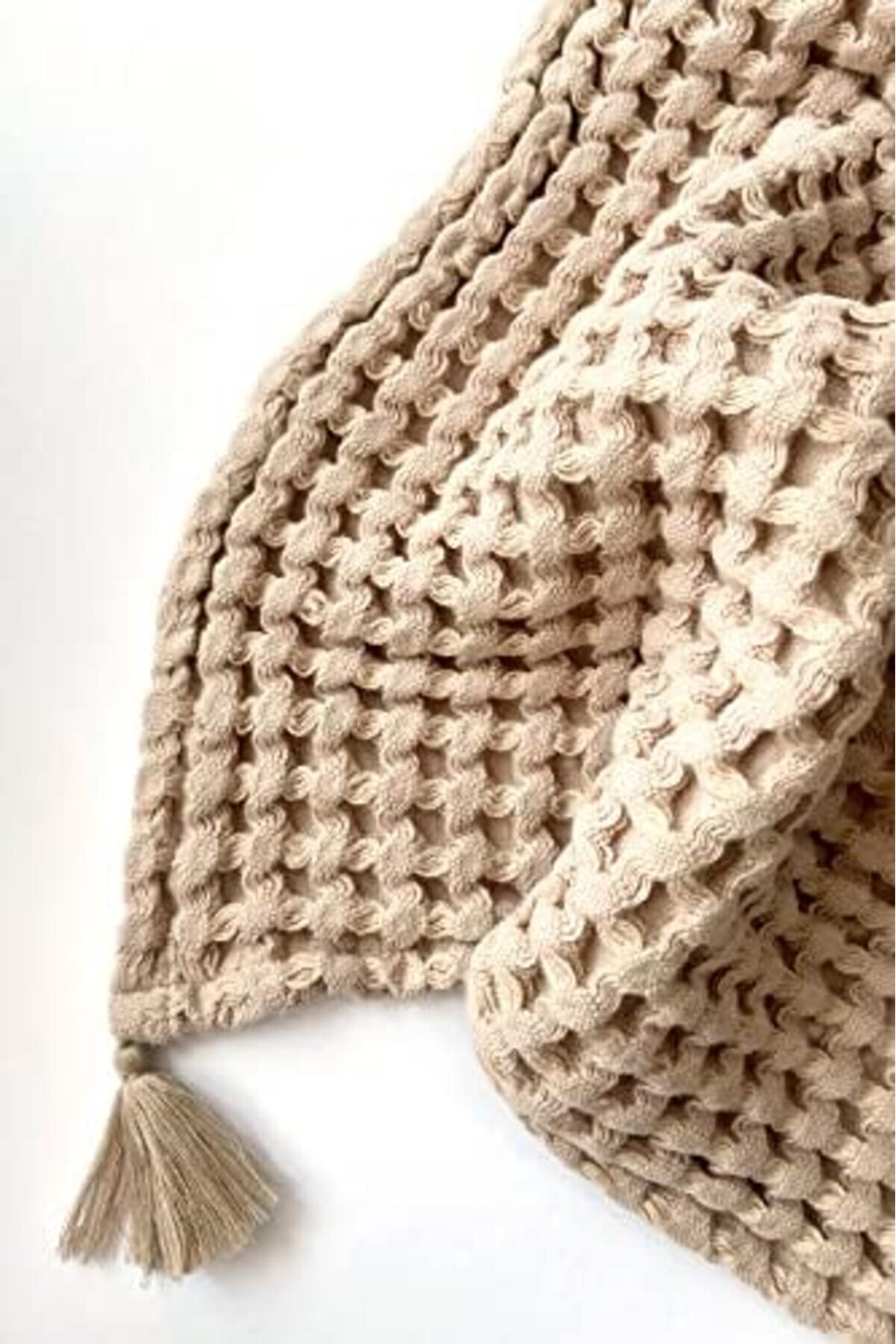 Pamuk Bebek Kalın Pi̇ke Örtüsü - Bej - 90X120 Cm 1014773