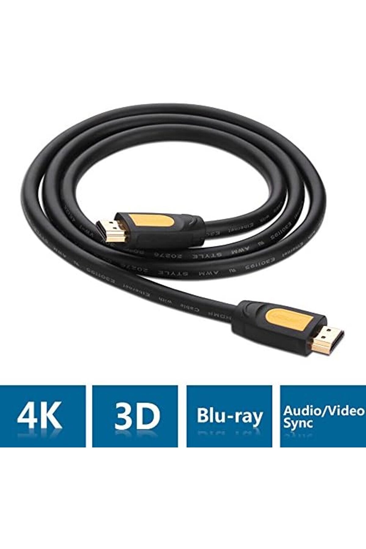 4K Hdmı Kablo, 5 Metre, Si̇yah 1175260