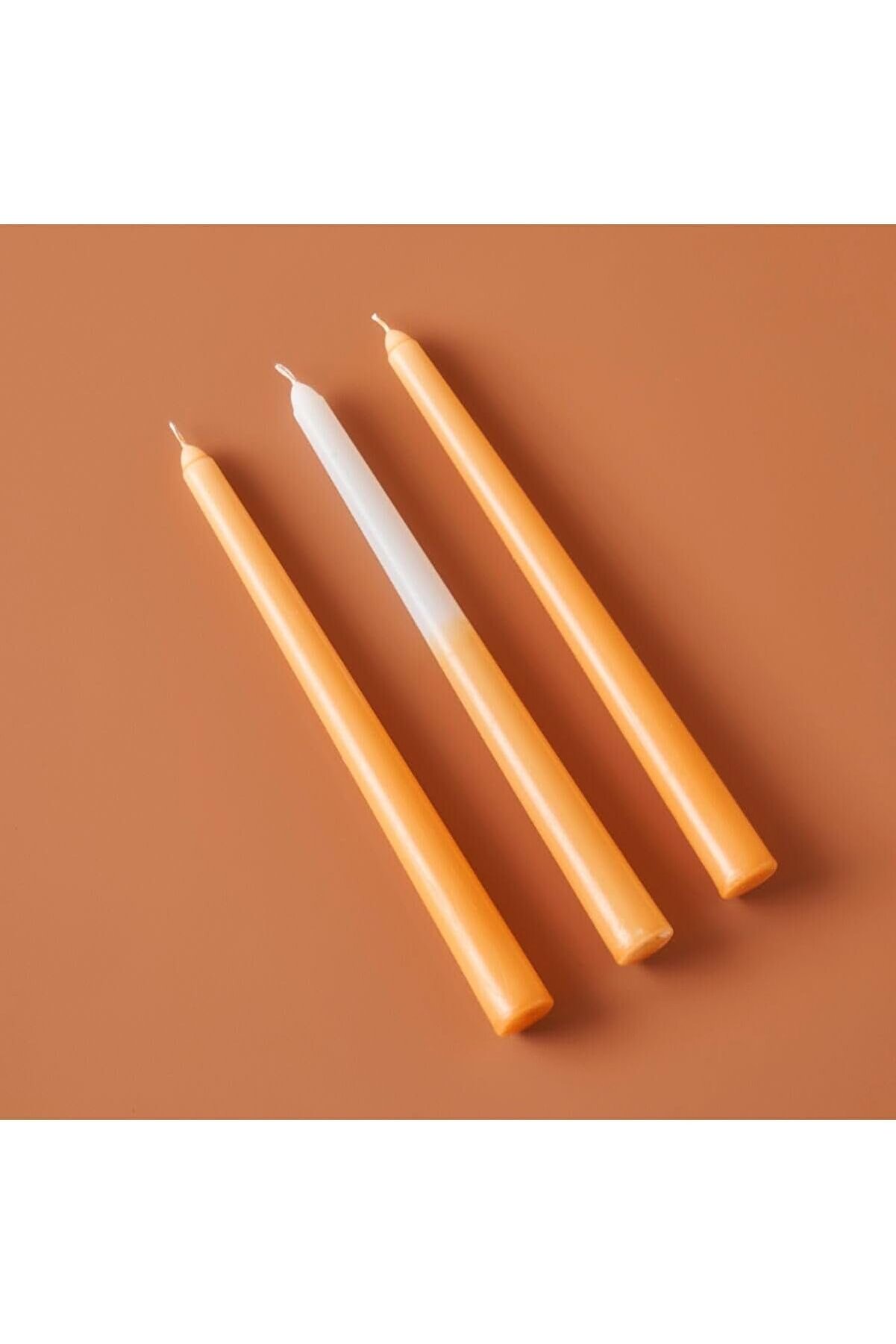 STOREMAX Şamdan Mum 3'Lü Hardal (25X2 Cm) 1014773
