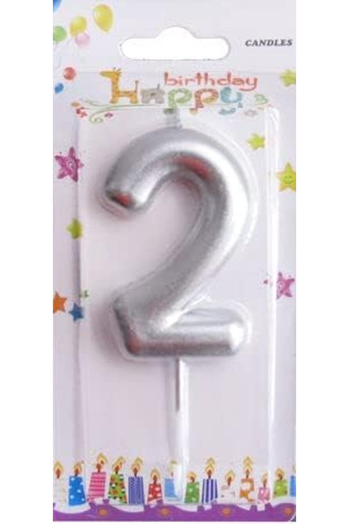 STOREMAX Marifetlerim - 2 Yaş Gümüş Pasta Mumu 1014773