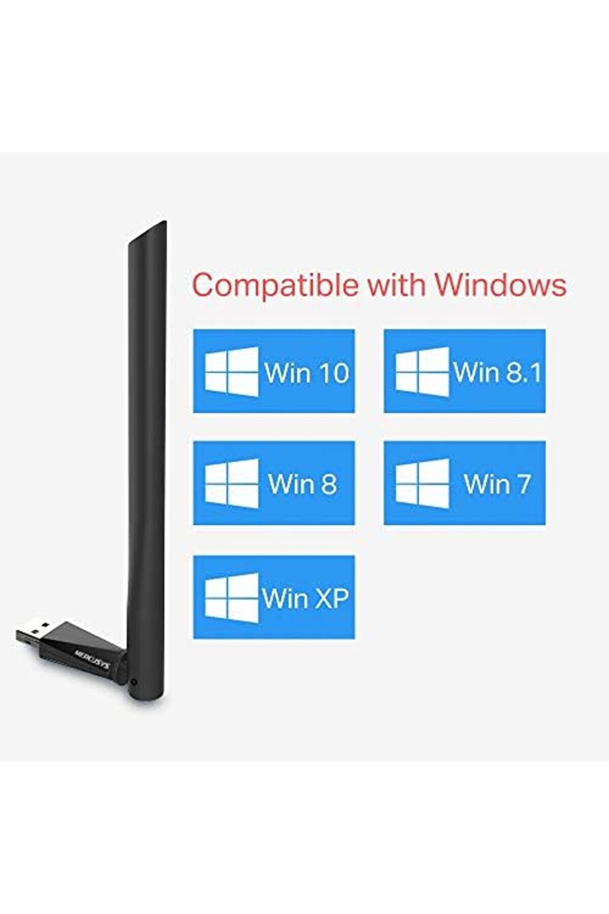 Mrtshoppng Mu6H, Ac650 Yüksek Kazançlı Kablosuz Çi̇ft Bantlı Usb Adaptör Mrtshoppng 542093