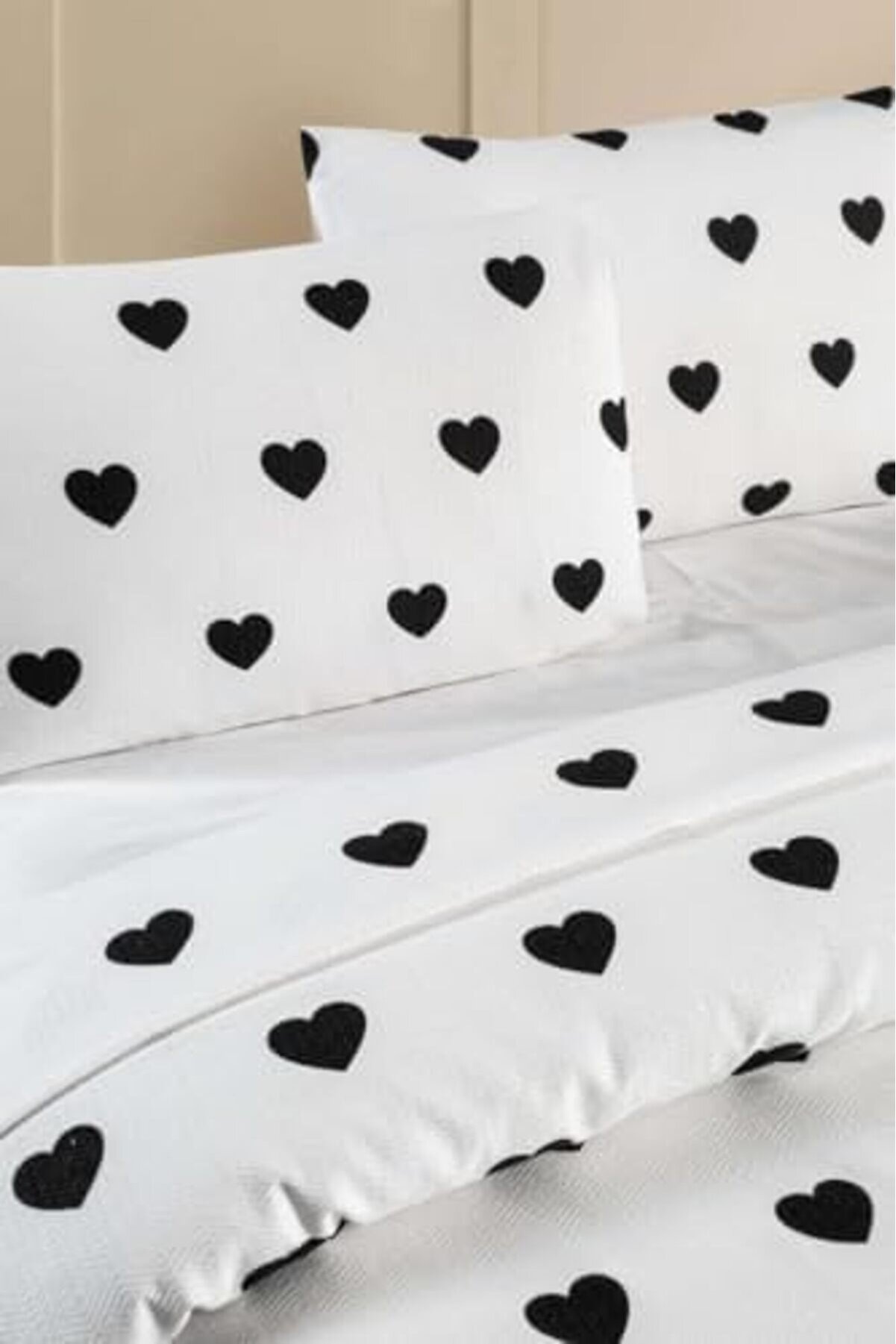 Hamlet Çarşafı Çi̇ft Ki̇şi̇li̇k Pi̇ke Yatak Örtüsü Si̇yah 1014773