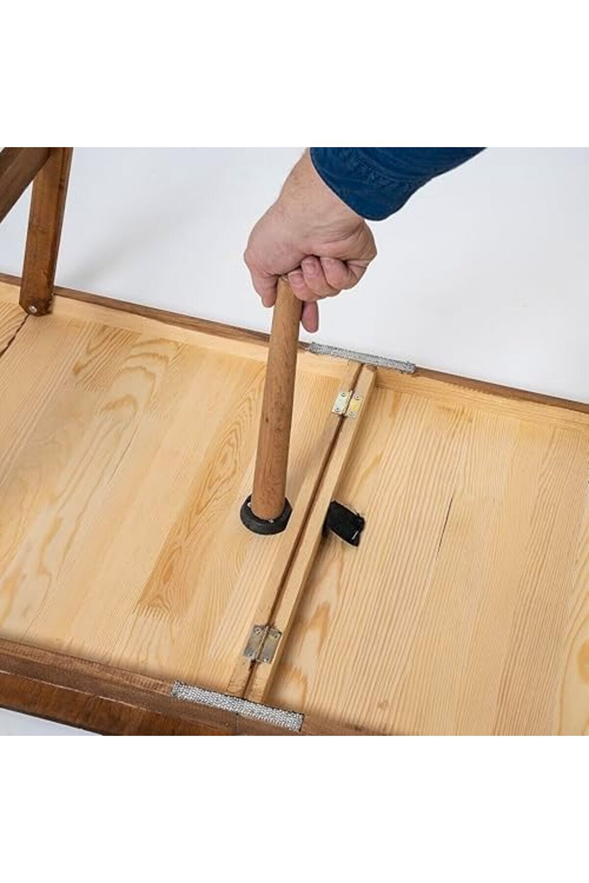 Katlanır Sabi̇t Ayaklı Kamp, Pi̇kni̇k Ve Bahçe Masası 70X150 Cm - Cevi̇z Renk 1014773