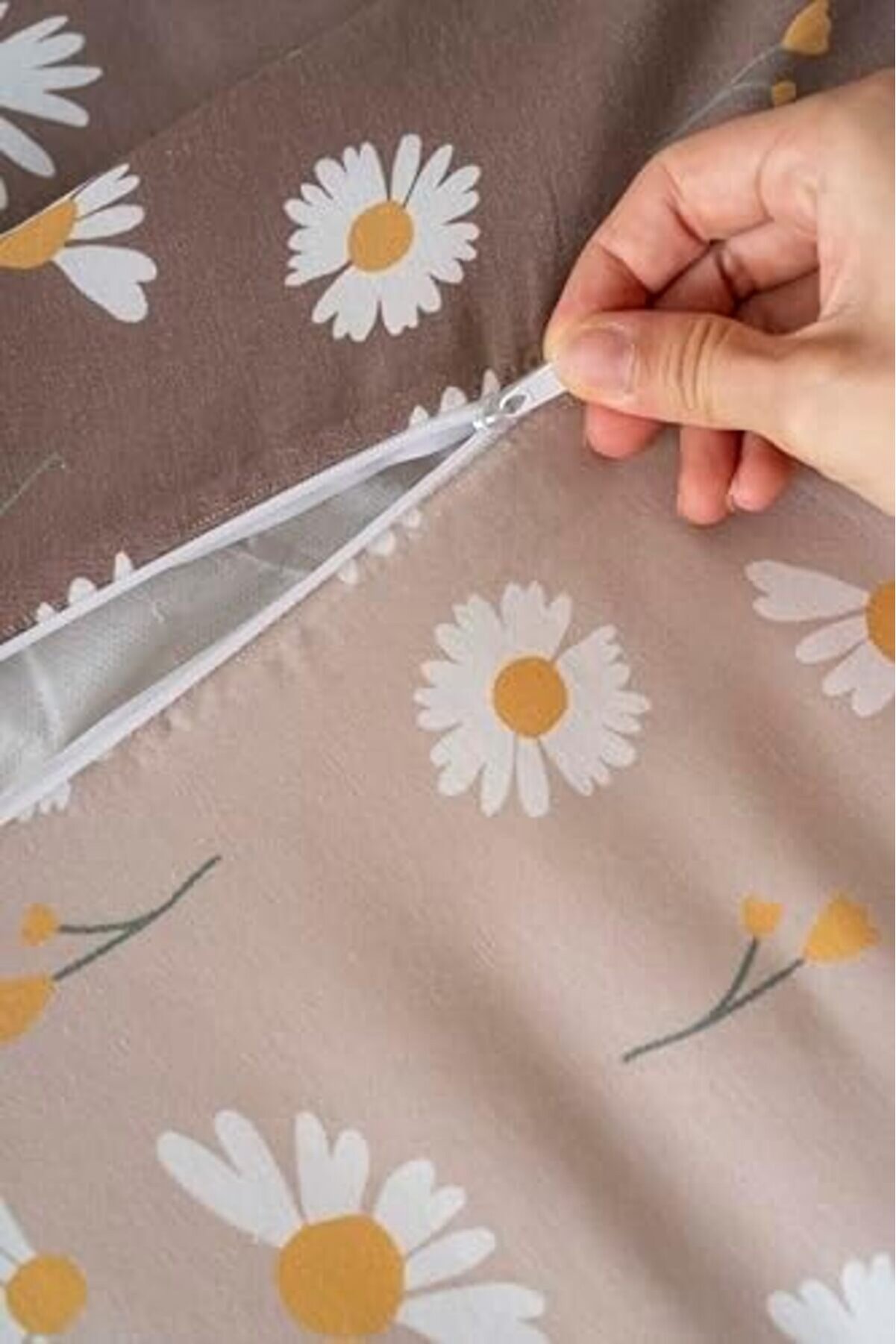 Kahve Çi̇ft Ki̇şi̇li̇k Nevresi̇m Takımı Pamuklu 1014773