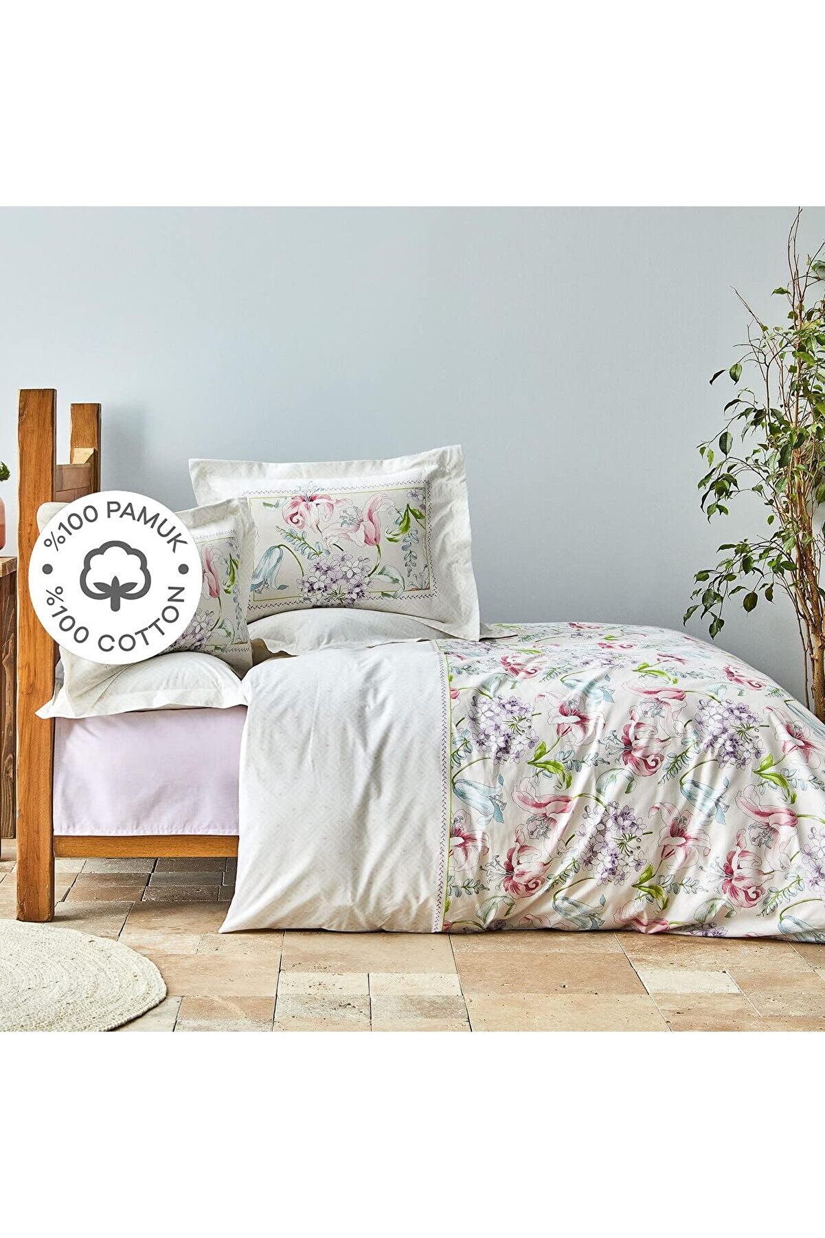 STOREMAX Melosa Pembe%100 Pamuk Tek Kişilik Nevresim Takımı 1014773