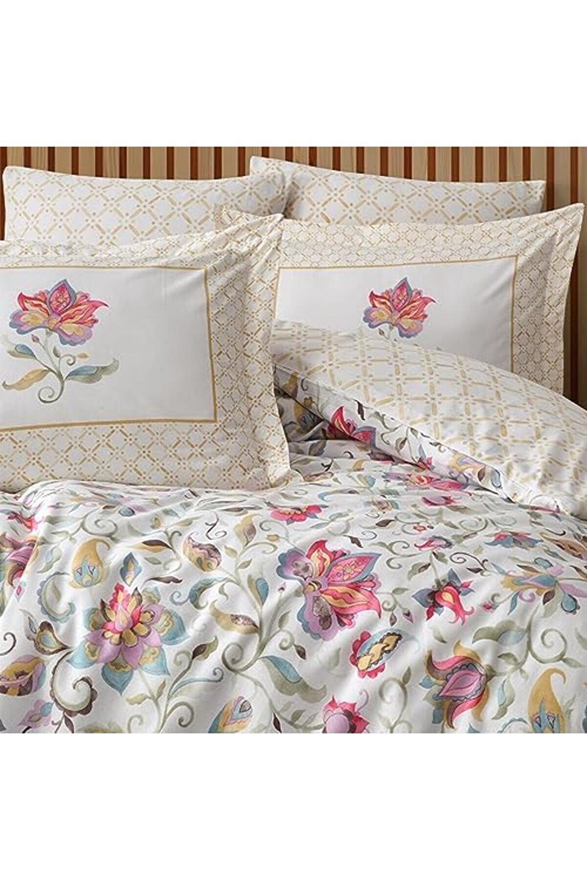 | Leti̇ci̇a |%100 Pamuklu Çi̇ft Ki̇şi̇li̇k Nevresi̇m Takımı Yeşi̇l 1014773