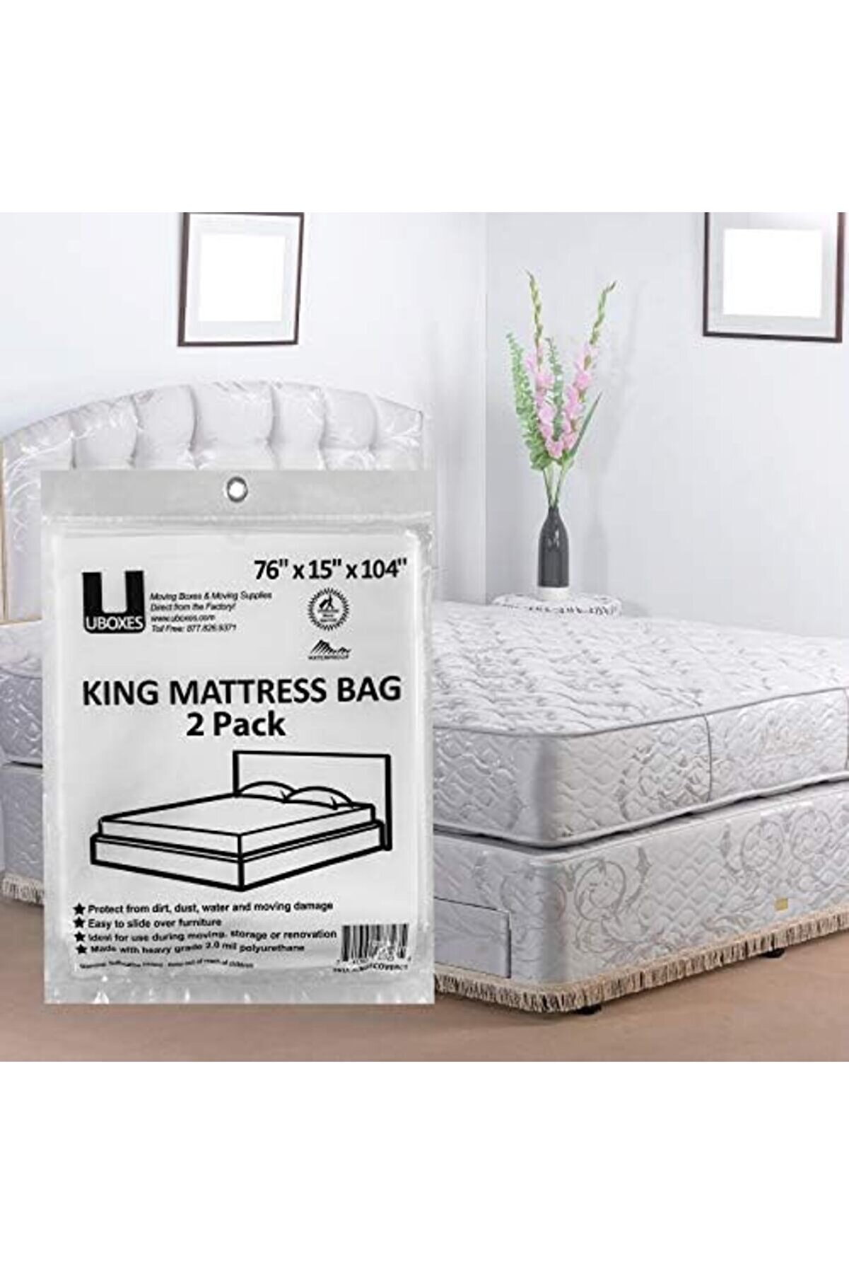 Yatak Poli̇ Kılıfları, 76 X 15 X 104 İnç, 2 Li̇ Paket 1014773