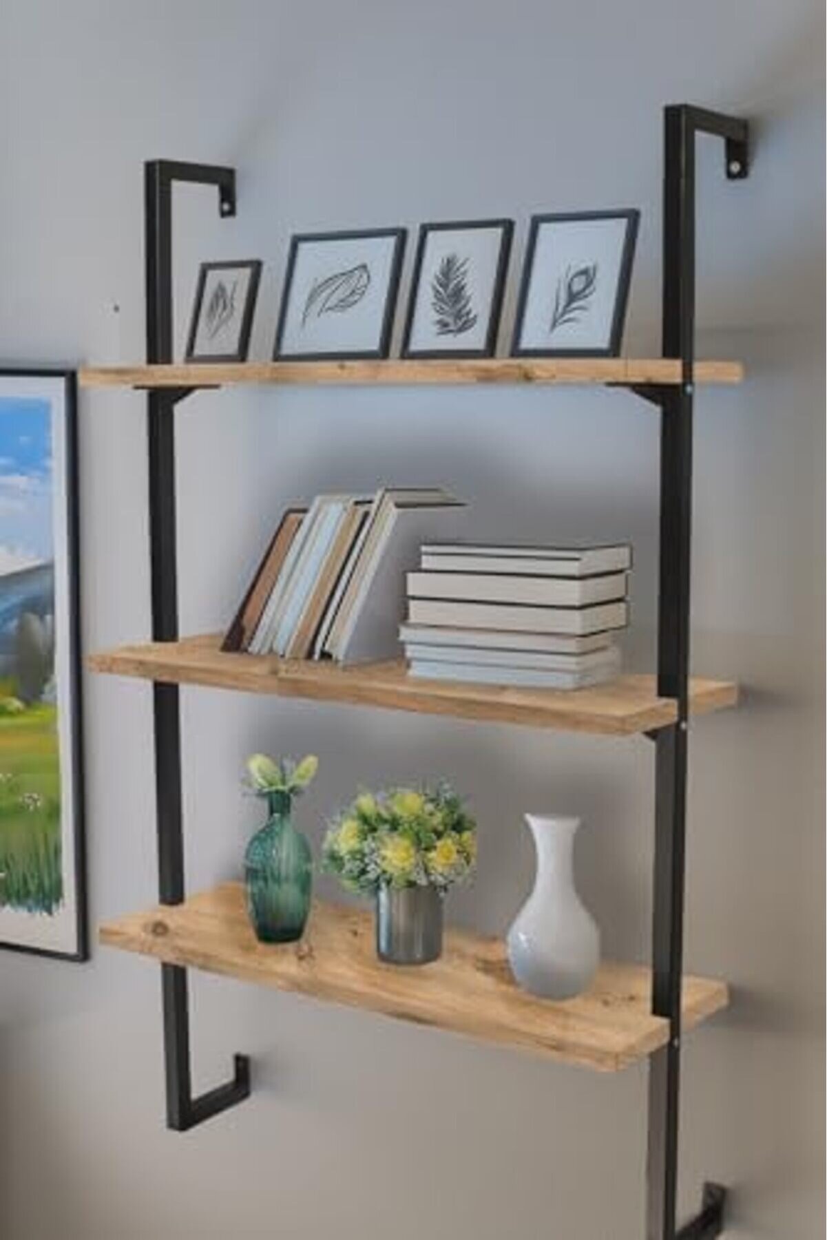 Duvara Monte Ki̇taplık, Raf (Çam) 1014773