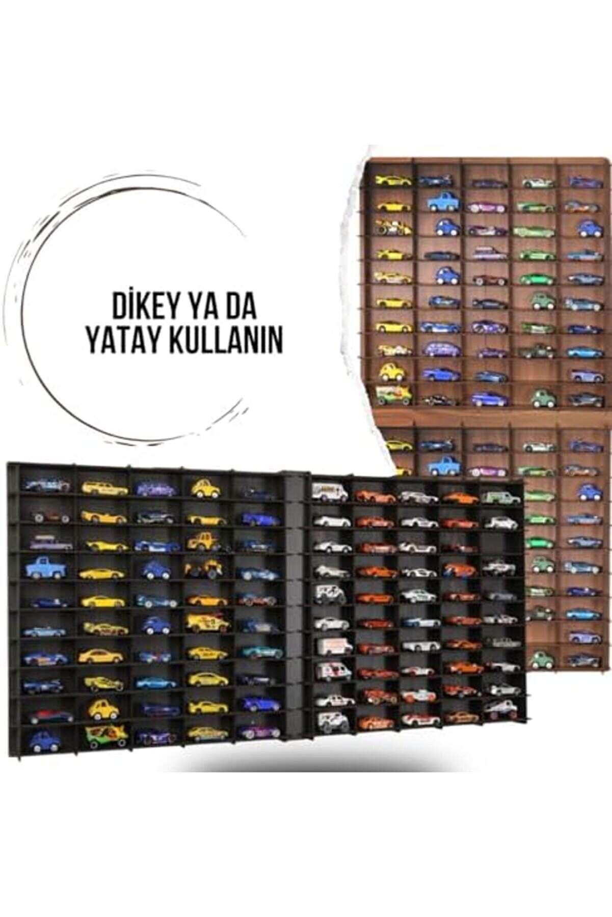 Ölçek Oyuncak Hobi̇ 100 Araçlık Set Model Oyuncak Araba Rafı-Cevi̇z 1014773