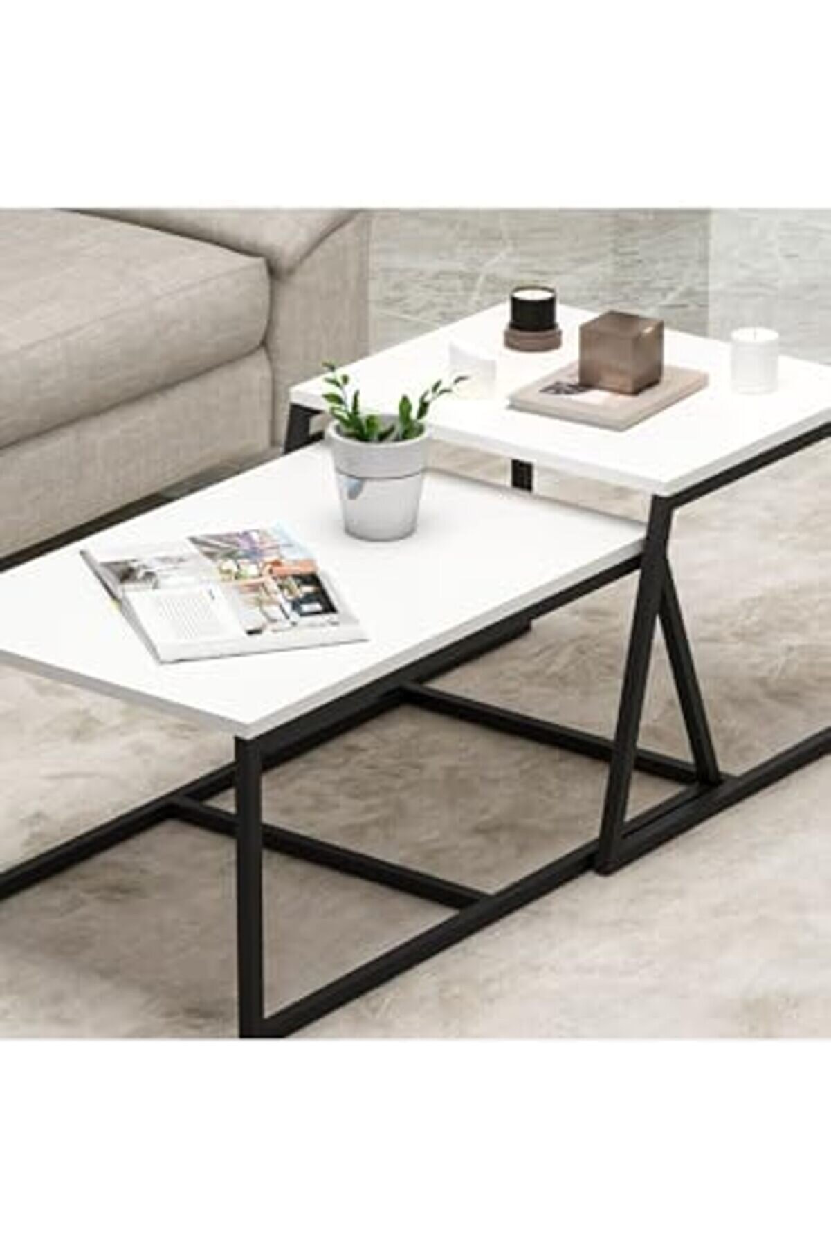 Di̇zayn Mi̇ni̇mal 2 Li̇ Orta Sehpa Beyaz 1014773