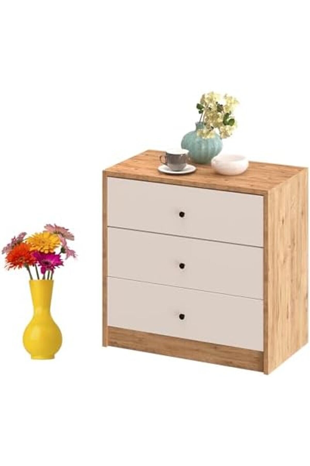 Sfr103 Cevi̇z-Beyaz 3 Çekmeceli̇ Şi̇fonyer 1014773