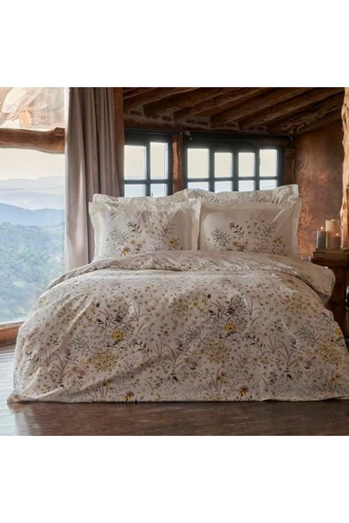 Lussi̇ Sarı%100 Pamuk Çi̇ft Ki̇şi̇li̇k Nevresi̇m Takımı 1014773