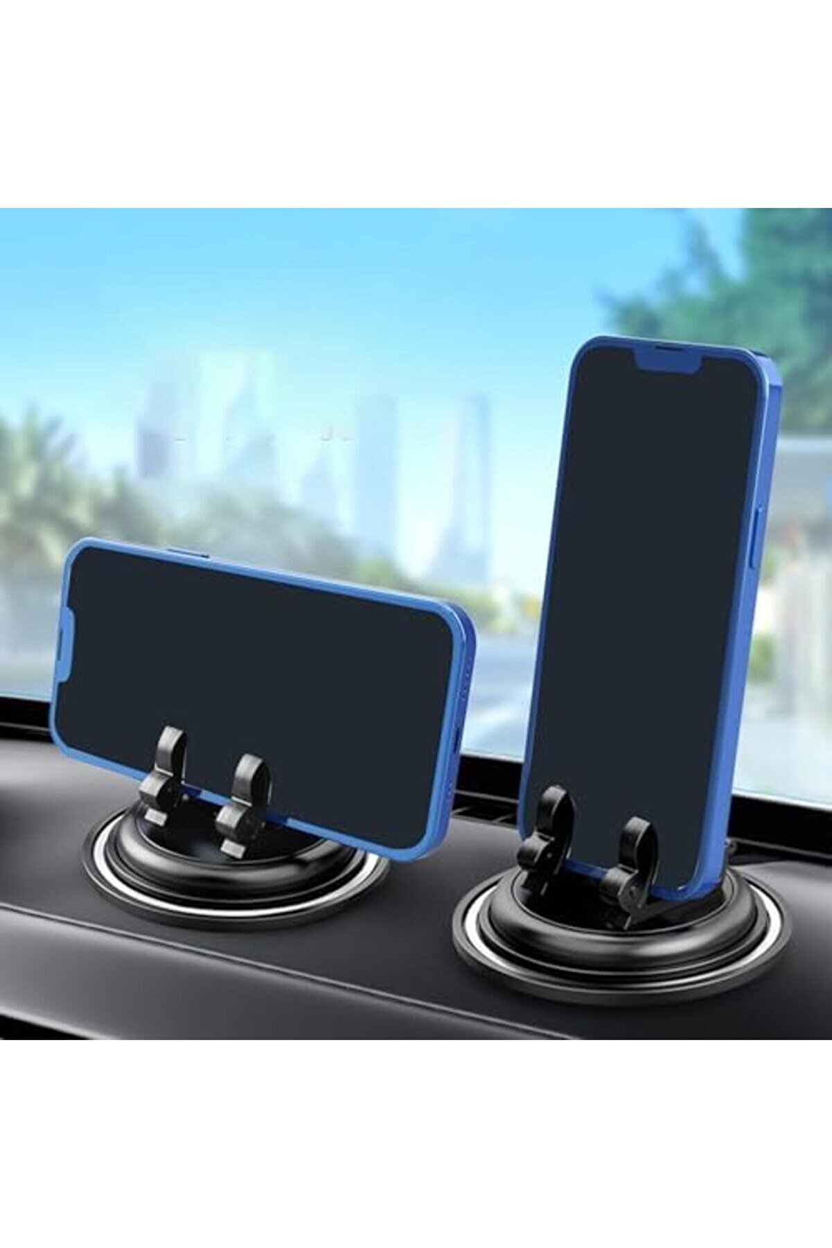 Telefon Ve Telefon Tutucusu Vakumlu 360 Derece Dönebi̇li̇r Son Derece Sağlam Tutan Araç Tutucu Telefon