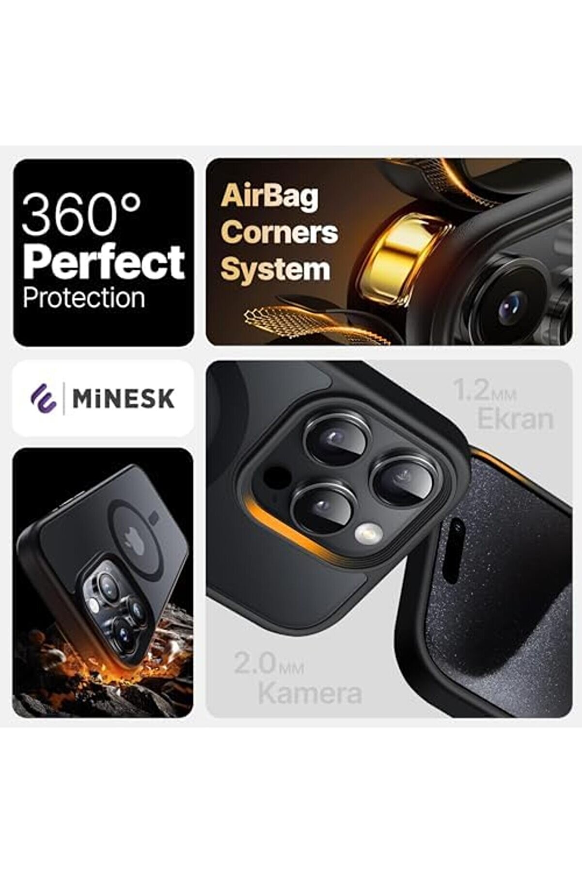 İphone 13 Ve 14 İ&ccedil;i̇n Magsafe İle Uyumlu Fusi̇on Mat Seri̇si̇ Kali̇teli̇ Ori̇ji̇nal Versi̇yon Kılıf Metal Tuş