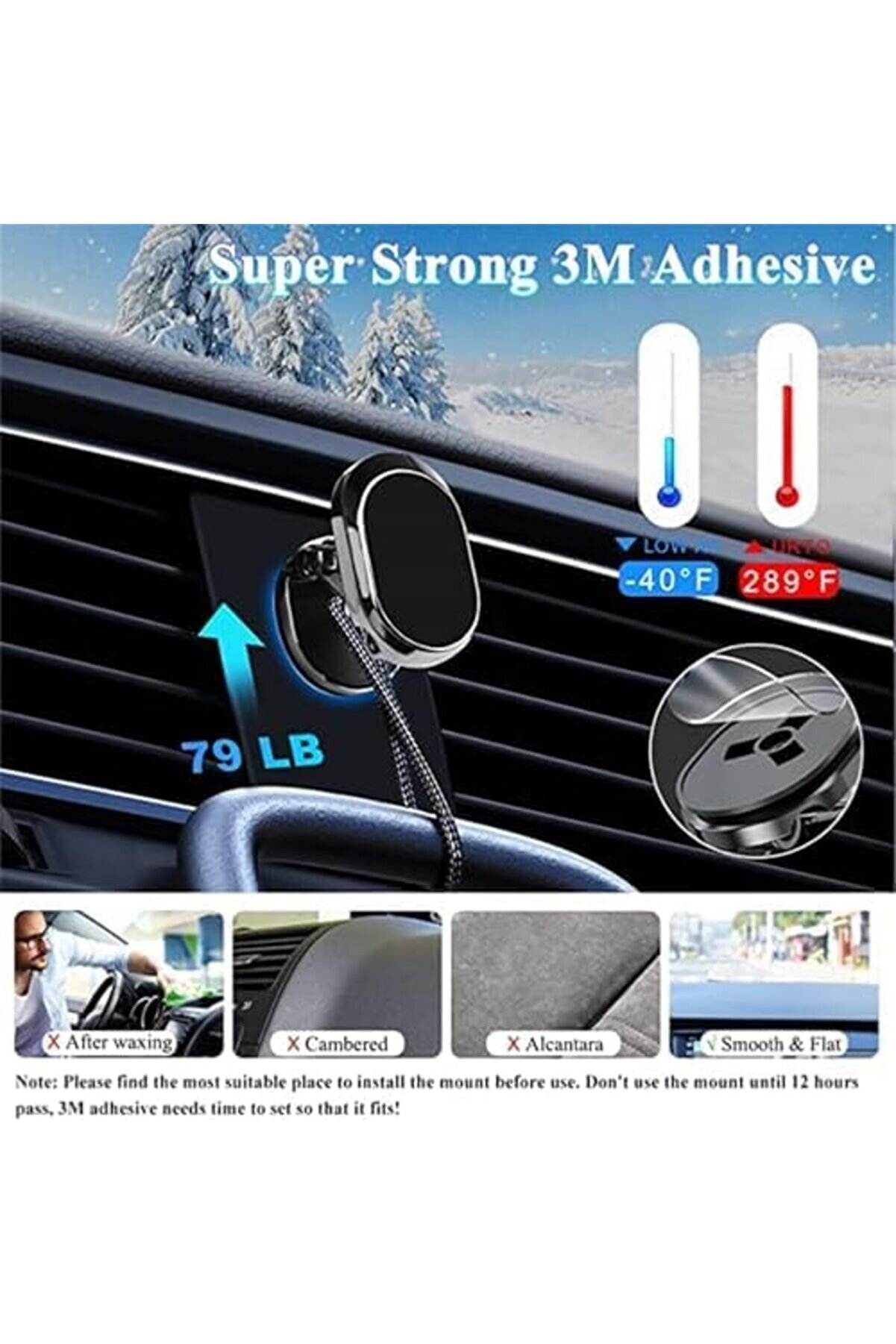 Pltnstoreshop Araç Telefon Tutucu, Manyeti̇k Araç Telefon Tutucu, Katlanabi̇li̇r Pano Cep Telefonu Araç