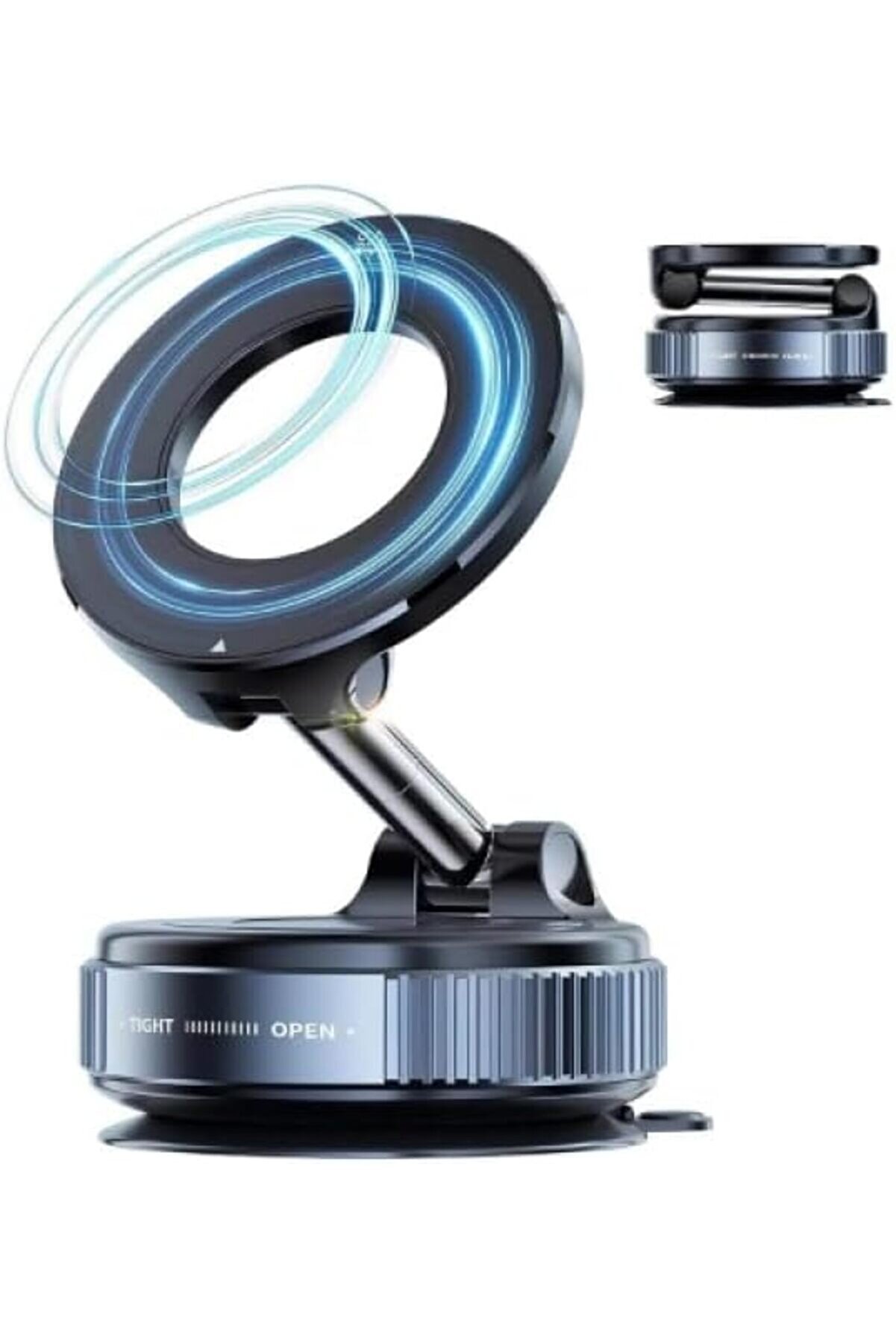 STOREMAX Vakumlu Katlanır Araç Telefon Tutucu, 360 Derece Dönebilen, Güçlü, Akıllı Telefon Tutucu, Ayna, Cam,