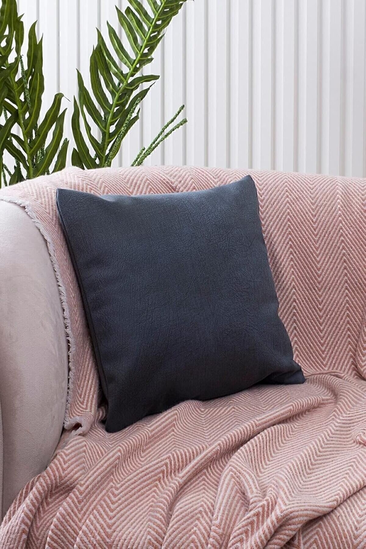 STOREMAX Süet Dokulu Mermer Damar Desenli Petrol Rengi Kırlent Kılıfı 1014773