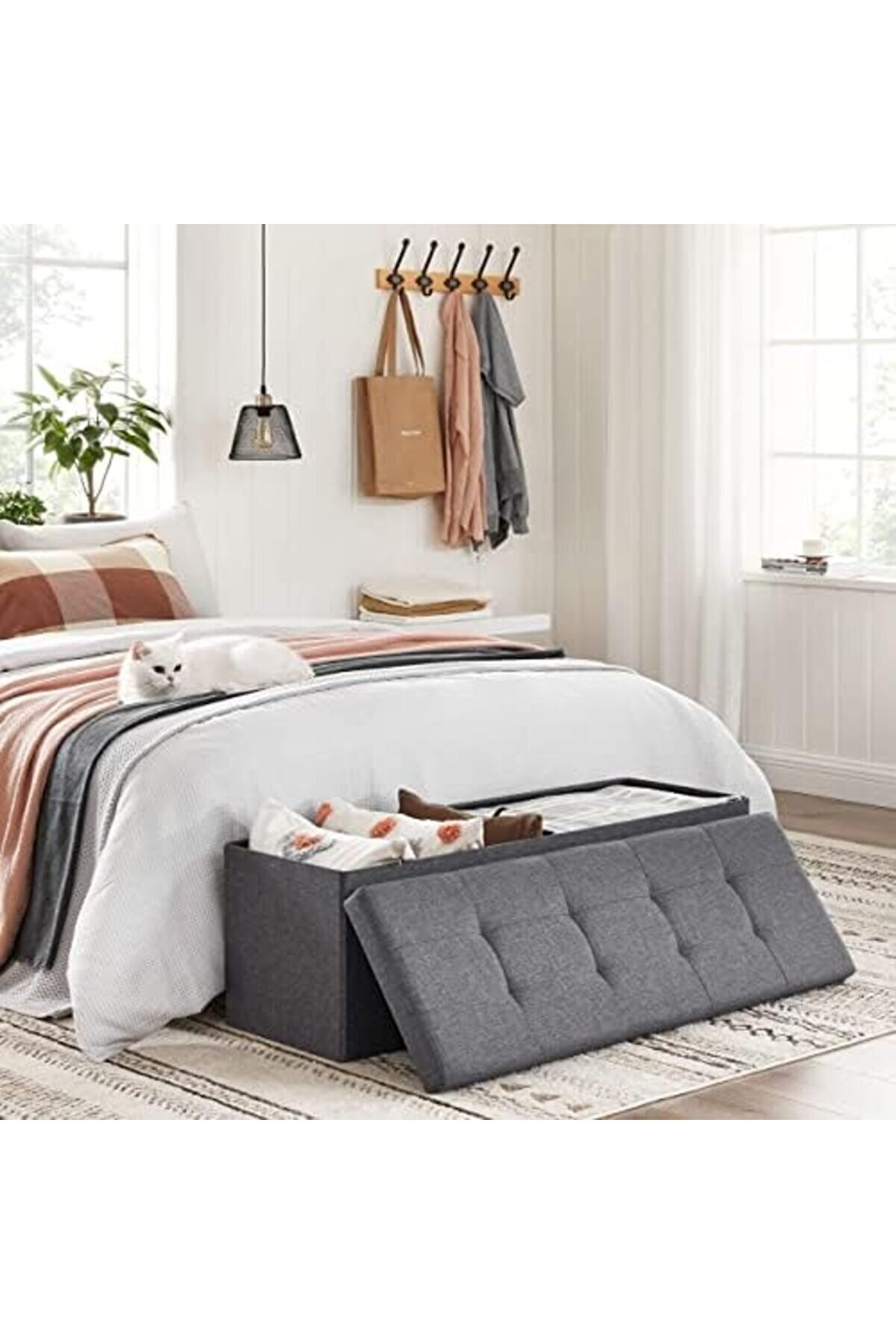 Tabure, Saklama Alanı, Sandık, Saklama Kutusu, Katlanabi̇li̇r, Maks. Stati̇k Yük 300 Kg, Bölücü, 120 Li̇